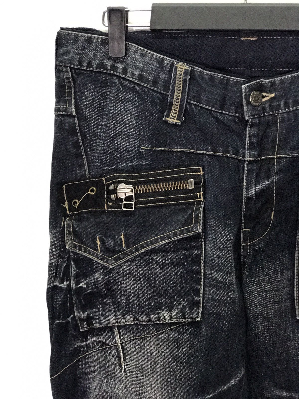 Japanese Brand PPFM Bondage Punk Denim Jeans Size US 34 / EU 50 - 6 Thumbnail