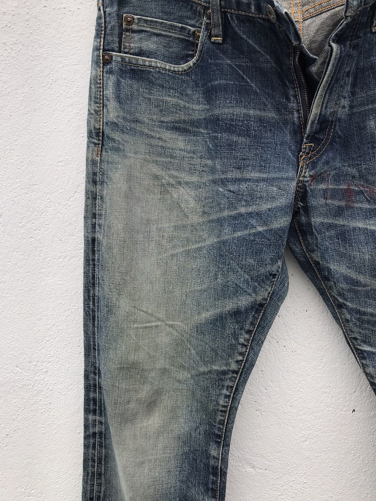 Japanese Brand × Vintage Made In Japan ORANGES Distressed Rips Selvedge Denim Jeans Size US 31 - 4 Thumbnail