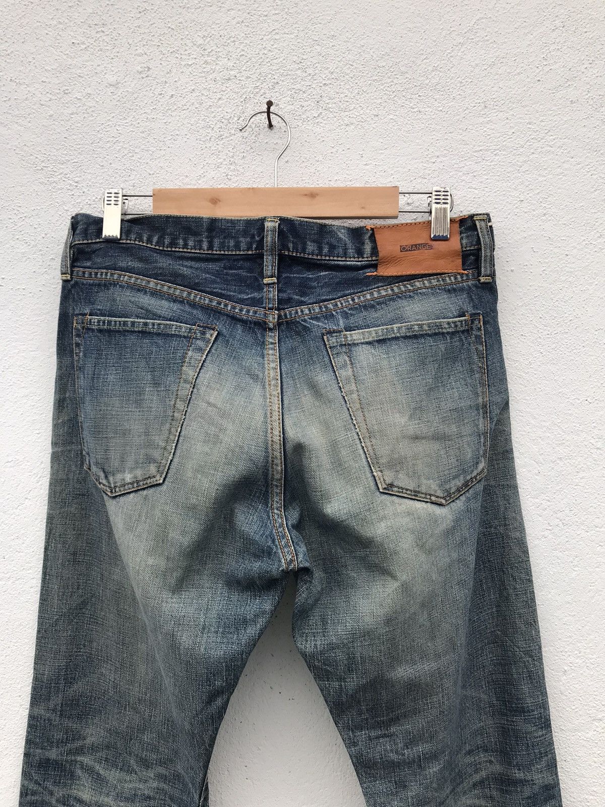 Japanese Brand × Vintage Made In Japan ORANGES Distressed Rips Selvedge Denim Jeans Size US 31 - 9 Thumbnail