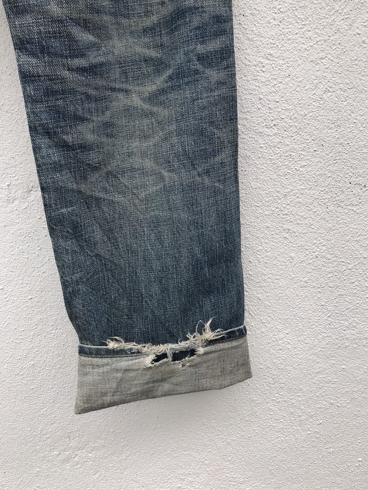 Japanese Brand × Vintage Made In Japan ORANGES Distressed Rips Selvedge Denim Jeans Size US 31 - 11 Thumbnail