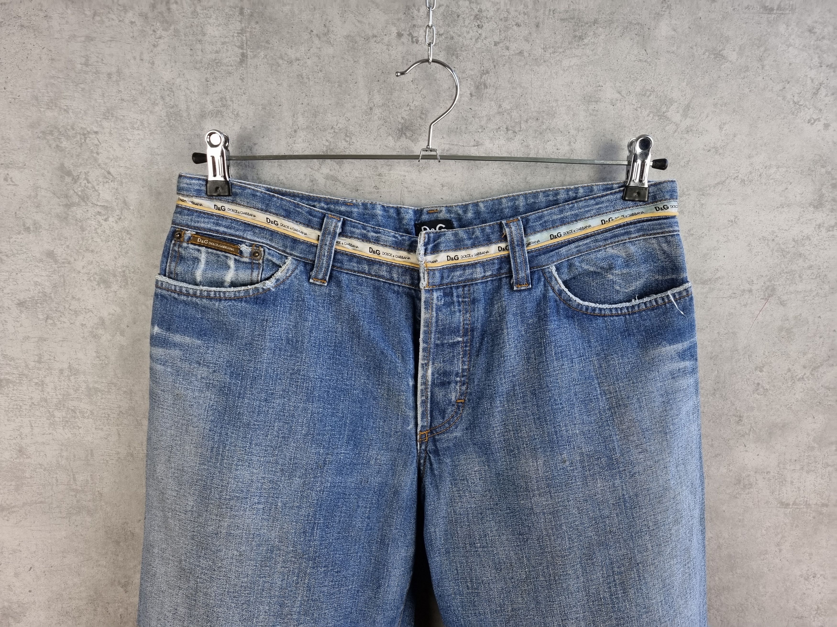 Dolce & Gabbana × Vintage Dolce & Gabbana Vintage Jeans Rare Logo Tape Waist Size US 34 / EU 50 - 4 Thumbnail