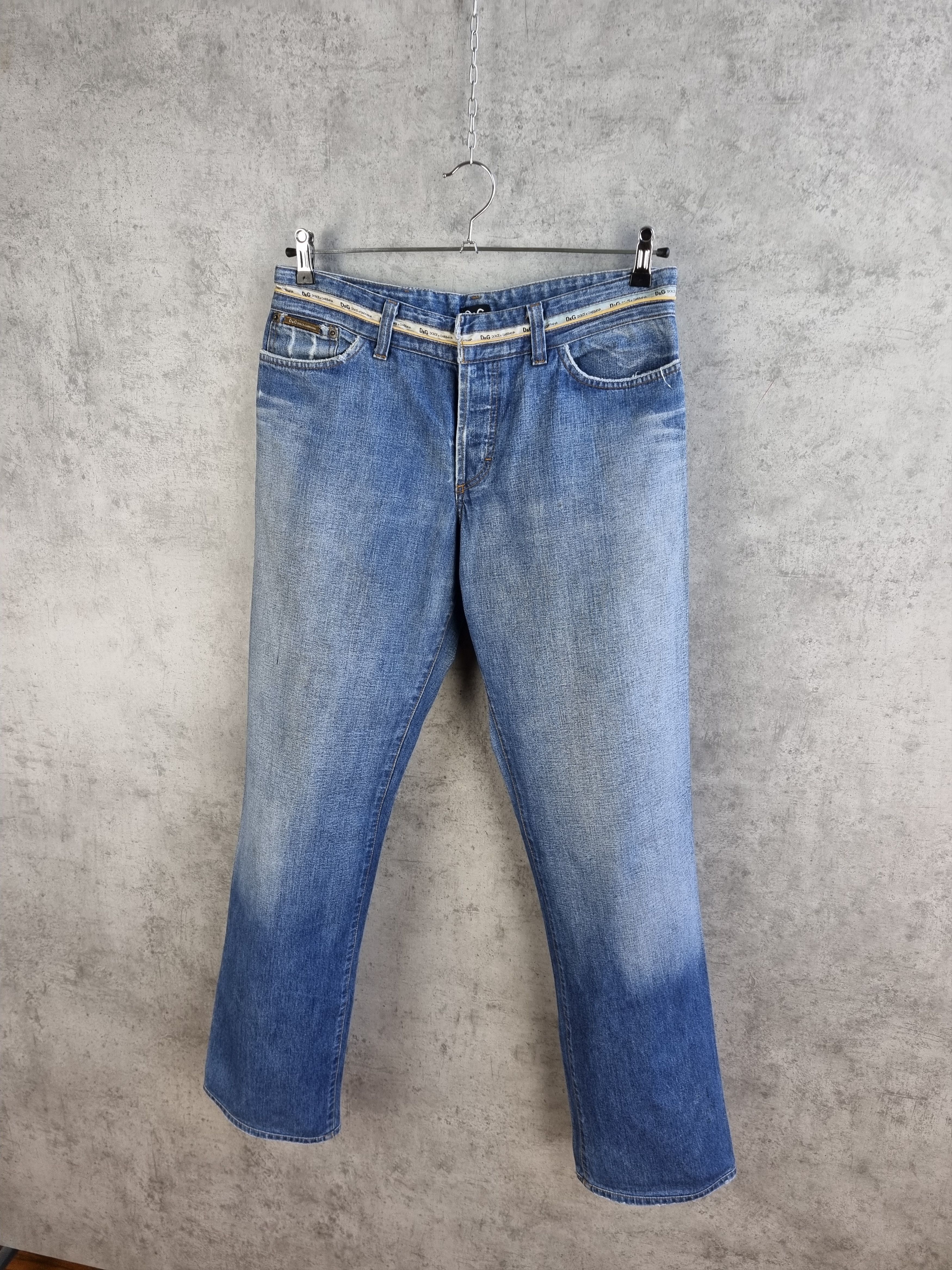 Dolce & Gabbana × Vintage Dolce & Gabbana Vintage Jeans Rare Logo Tape Waist Size US 34 / EU 50 - 2 Thumbnail
