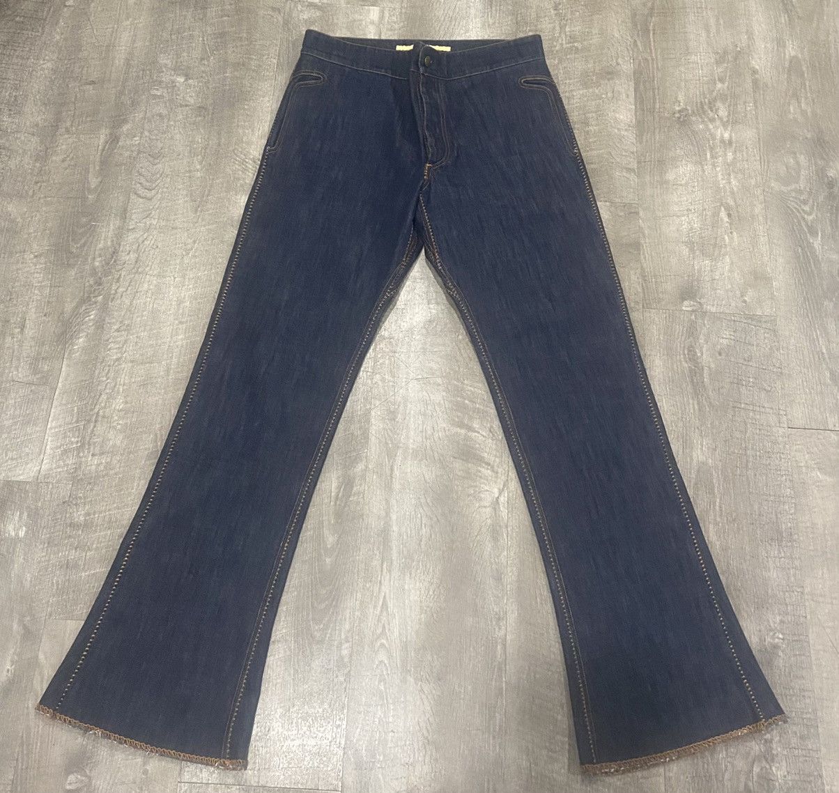 image of Carol Christian Poell Raw Denim Trousers Scar Stitch, Men's (Size 32)