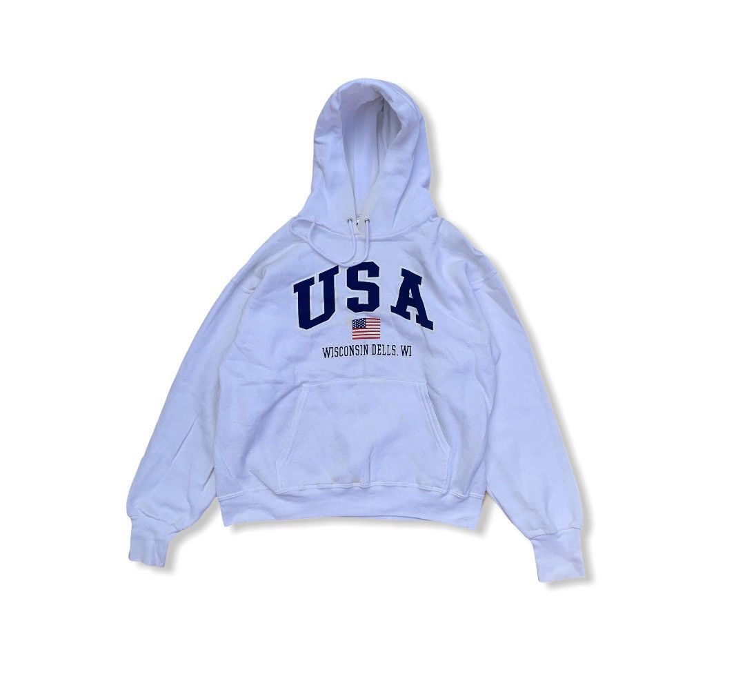 Vintage Vintage USA Big Logo Hoodie Sweatshirt Size US M / EU 48-50 / 2 - 1 Thumbnail