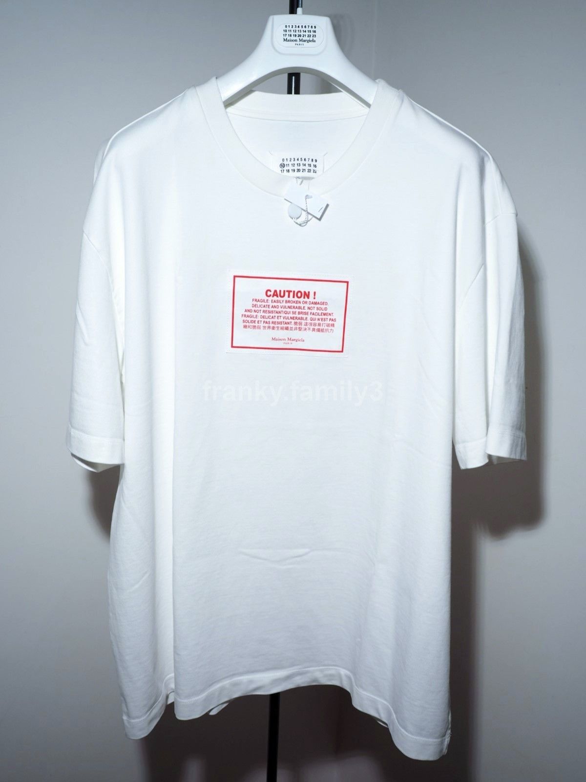 image of Maison Margiela Margiela Sweater Crewneck Short Sleeve in White, Men's (Size Medium)