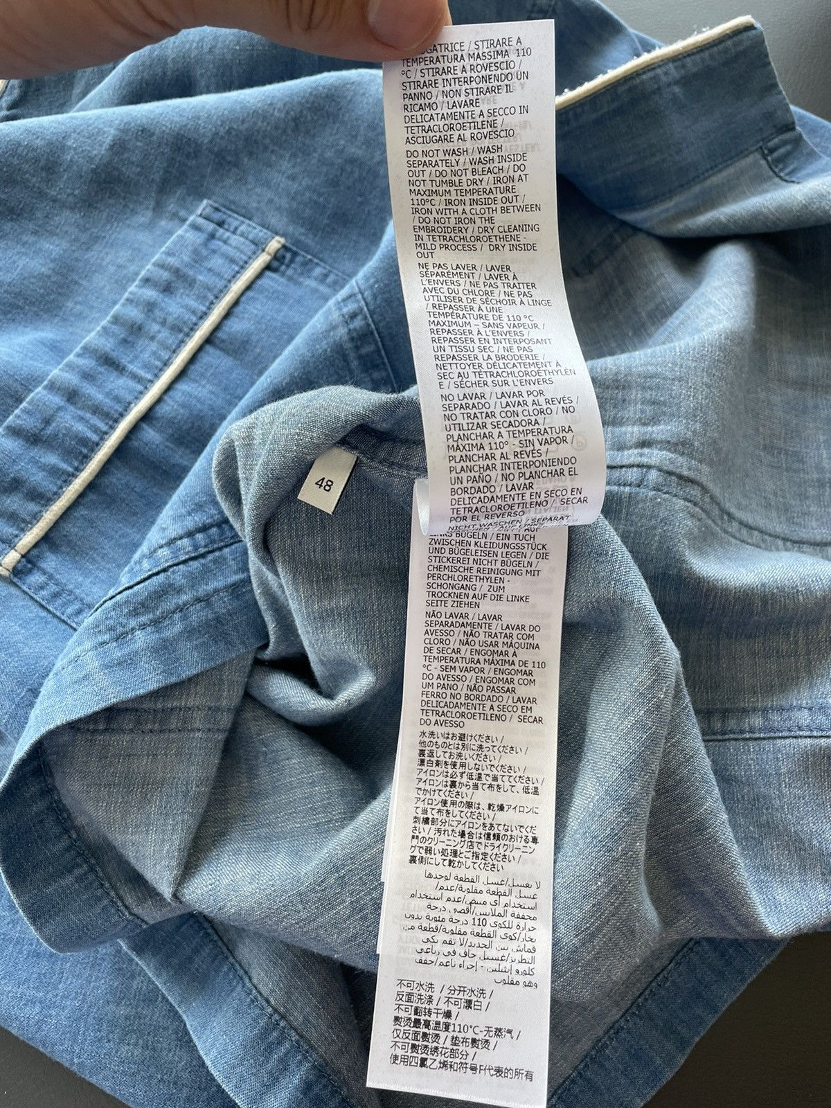 Gucci Brand New Super Runway Oversized Denim Logo Bowling Shirt Size US L / EU 52-54 / 3 - 11 Thumbnail
