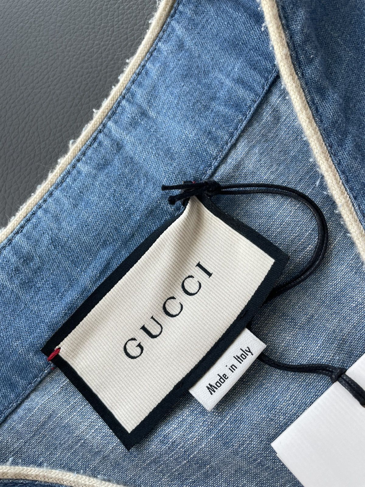 Gucci Brand New Super Runway Oversized Denim Logo Bowling Shirt Size US L / EU 52-54 / 3 - 7 Thumbnail