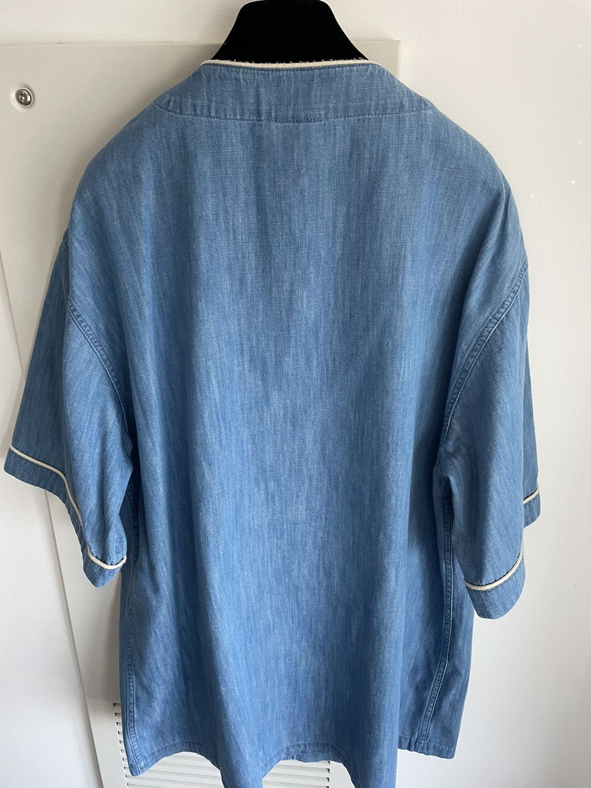 Gucci Brand New Super Runway Oversized Denim Logo Bowling Shirt Size US XL / EU 56 / 4 - 4 Thumbnail