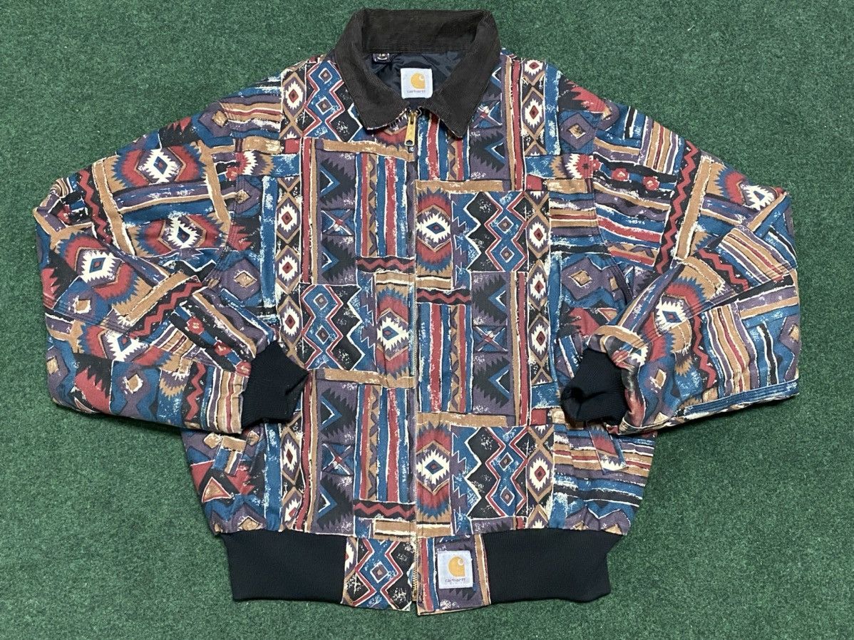image of Carhartt x Made In USA 1994 Southwestern Wear Microloft Lined Aztec Jacket, Men's (Size Large)