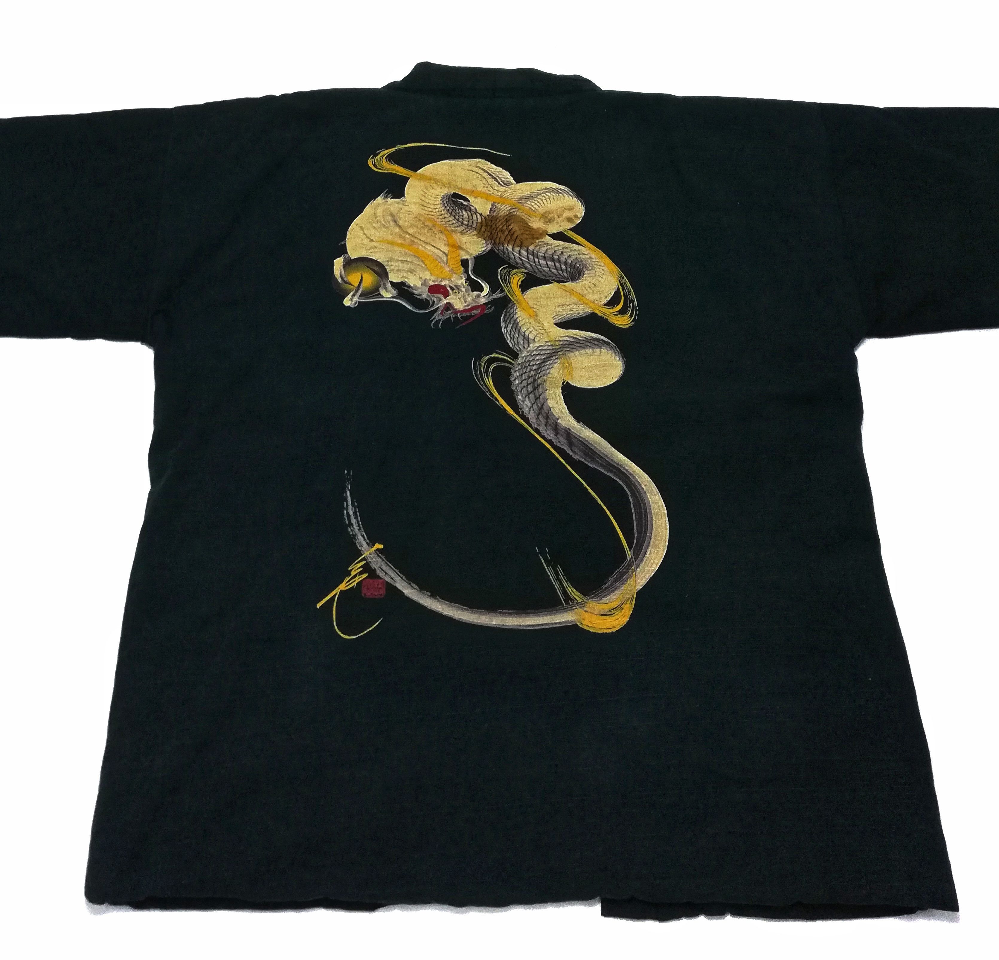 Art Comes First 🔥Kimono Japan Dragon Print Japanese Traditional Wear🔥 Size US L / EU 52-54 / 3 - 4 Thumbnail