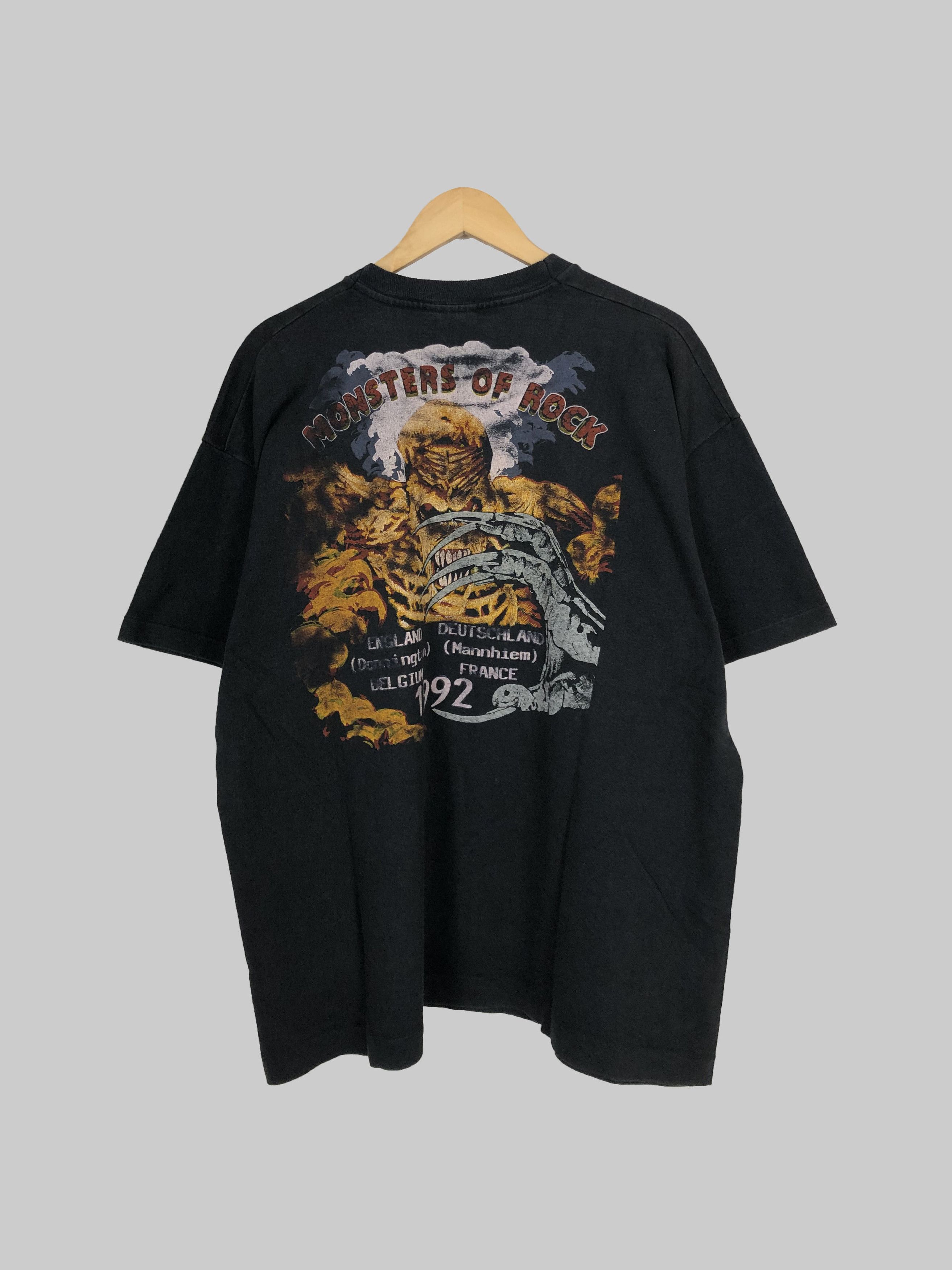 Band Tees Vintage 1992 Monster of Rock (Iron Maiden Skid Row W.A.S.P) Size US XL / EU 56 / 4 - 1 Thumbnail