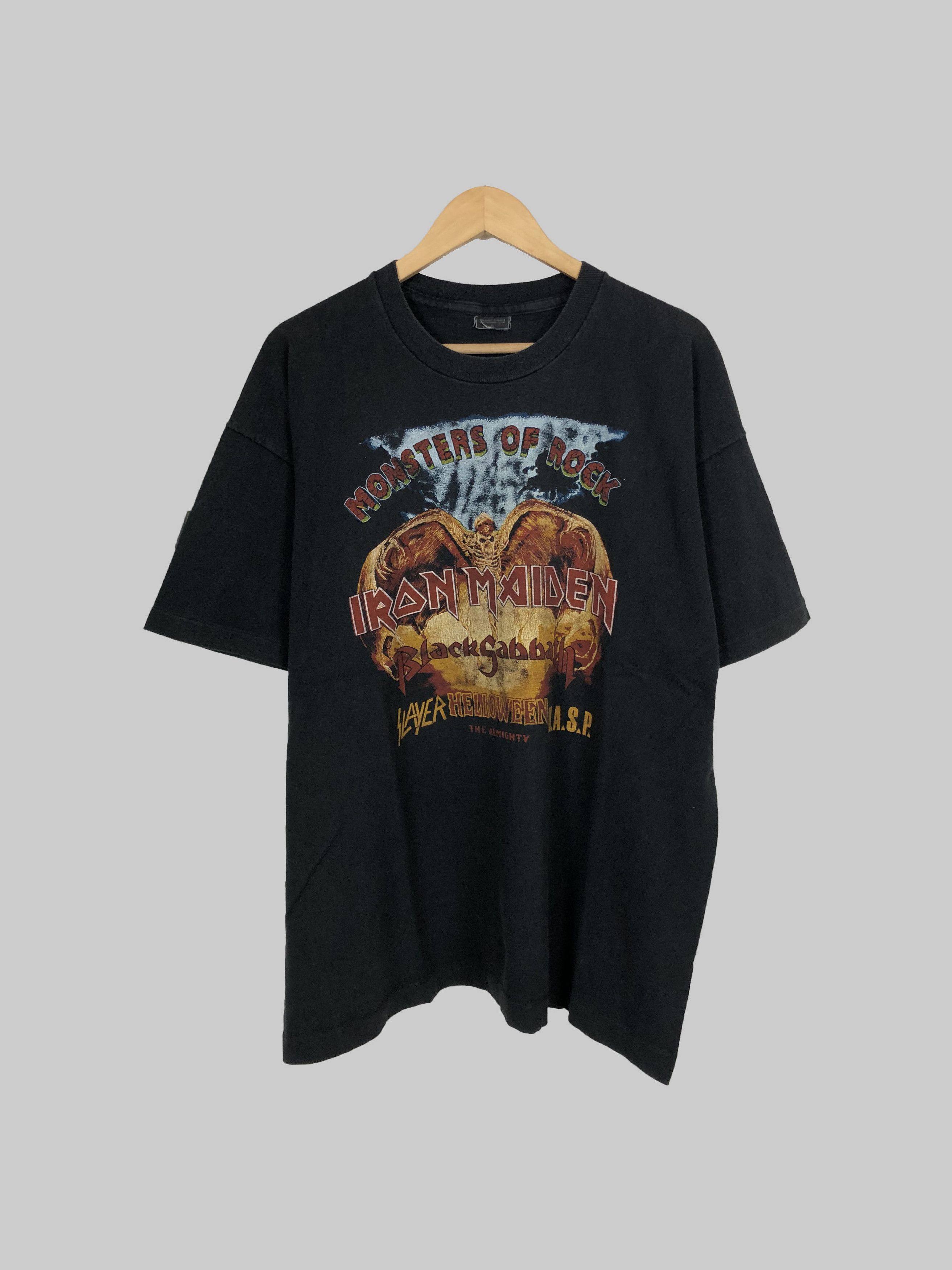 Band Tees Vintage 1992 Monster of Rock (Iron Maiden Skid Row W.A.S.P) Size US XL / EU 56 / 4 - 2 Thumbnail