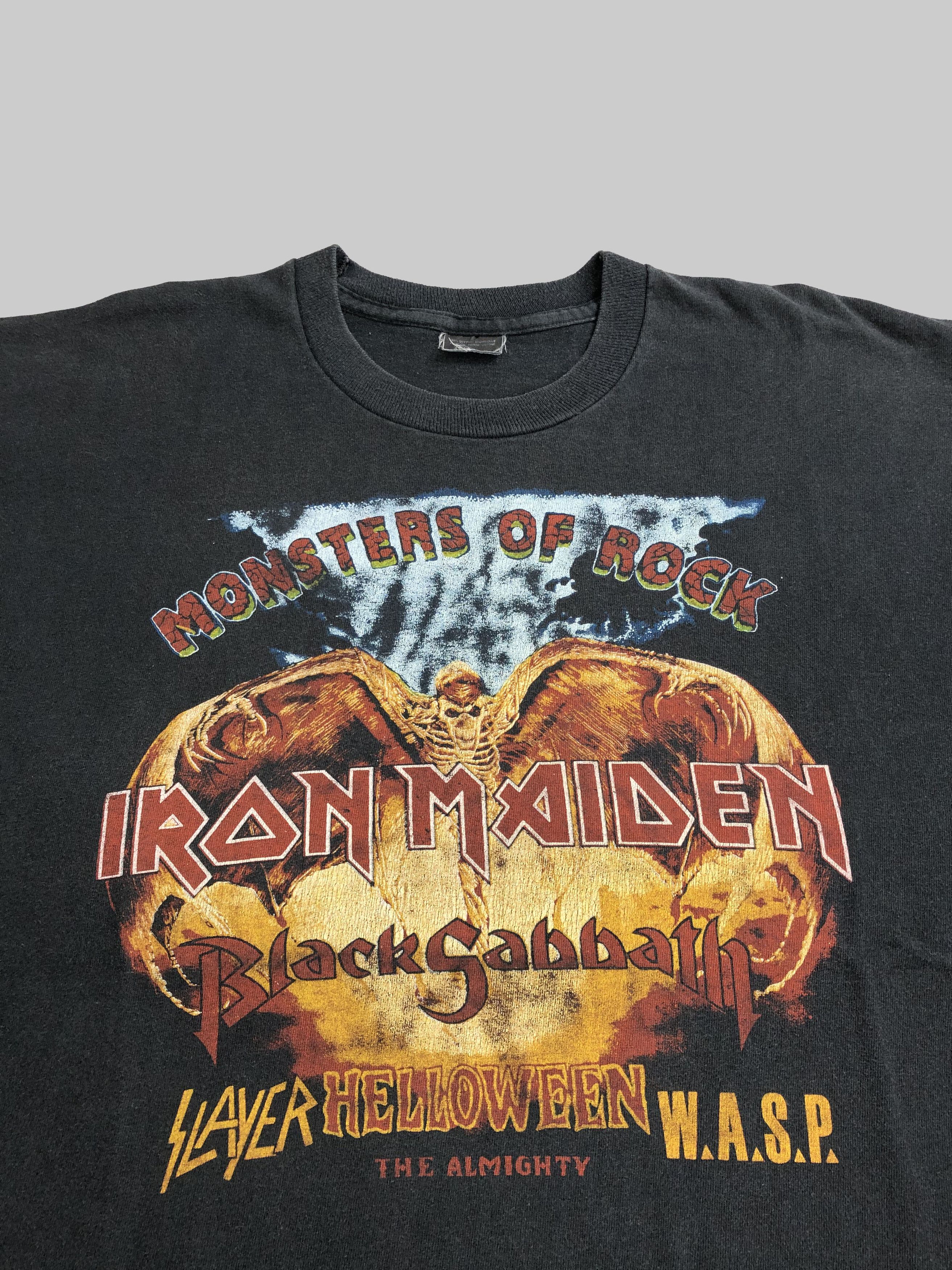 Band Tees Vintage 1992 Monster of Rock (Iron Maiden Skid Row W.A.S.P) Size US XL / EU 56 / 4 - 3 Thumbnail
