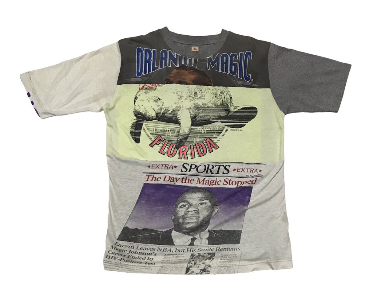 NBA 90s Vintage Distressed Orlando Lakers Magic Johnson NBA Tee Size US L / EU 52-54 / 3 - 1 Thumbnail