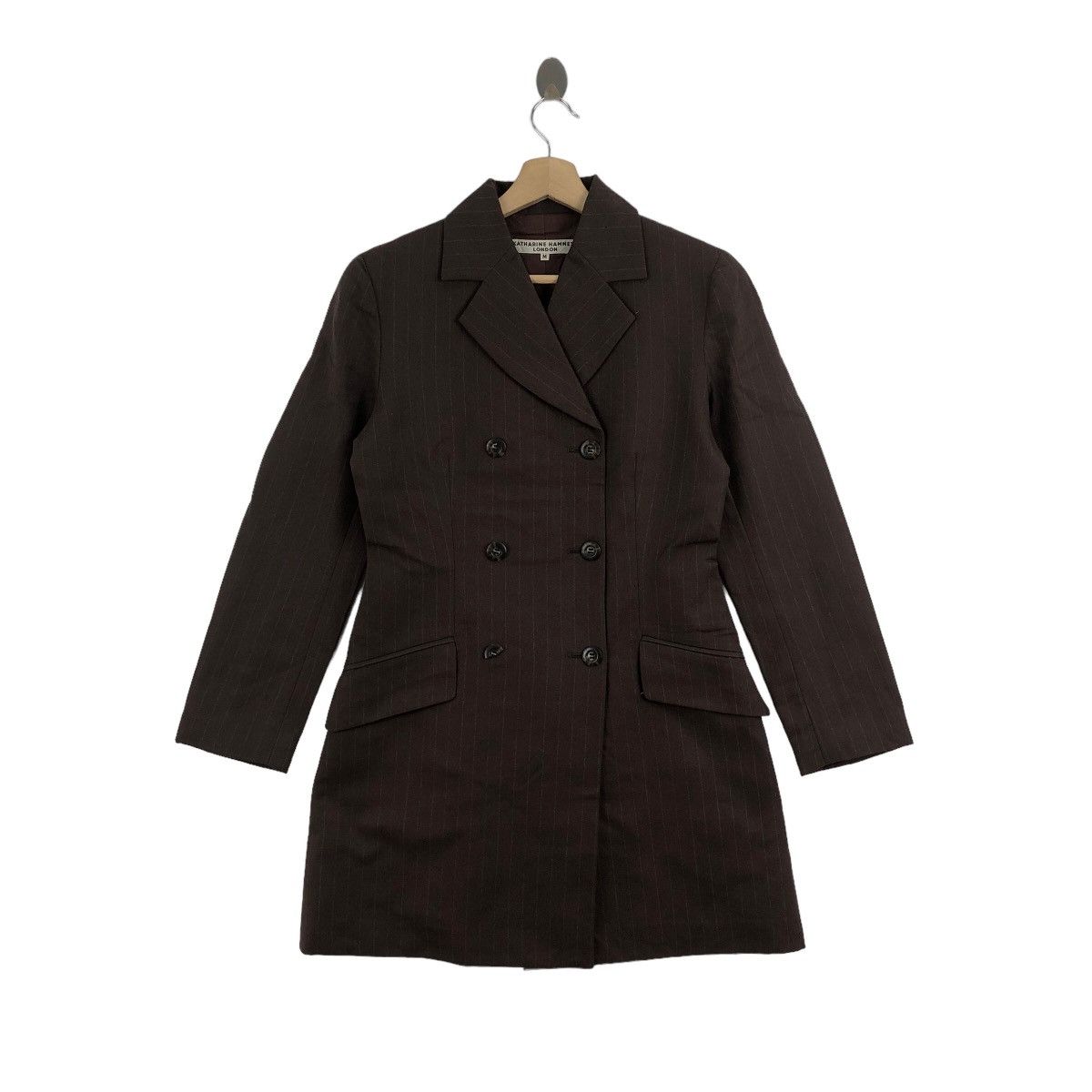 Katharine Hamnett London Katharine Hamnett London Long Coat Wool Stripes Size M / US 6-8 / IT 42-44 - 1 Thumbnail