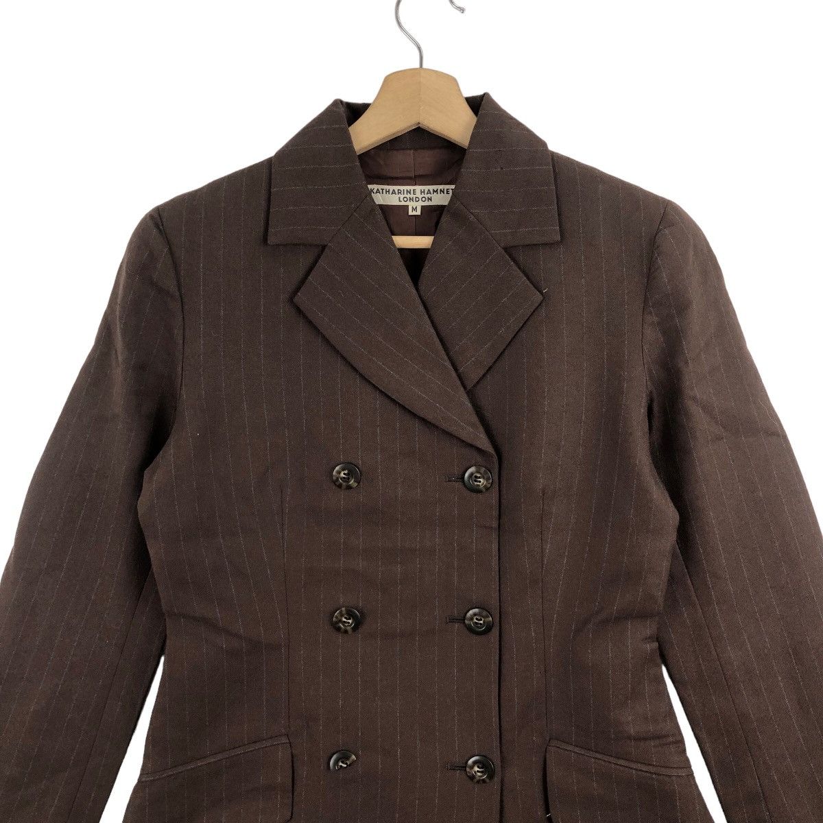 Katharine Hamnett London Katharine Hamnett London Long Coat Wool Stripes Size M / US 6-8 / IT 42-44 - 2 Thumbnail