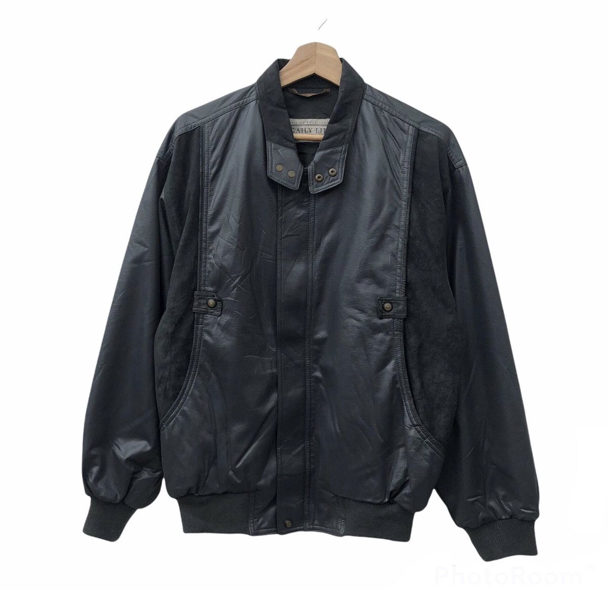 Japanese Brand × Vuja De The Prouder Zip Leather Bomber Jacket