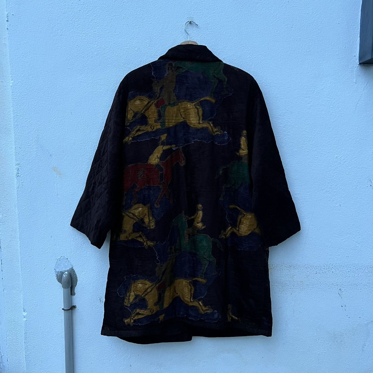 Art Comes First RARE EMBROIDERED LONG JACKET BIG LOGO INSPIRED BY HERMES Size US L / EU 52-54 / 3 - 8 Thumbnail