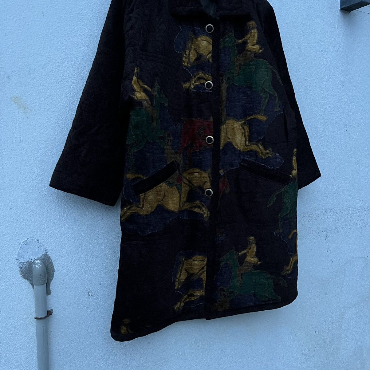 Art Comes First RARE EMBROIDERED LONG JACKET BIG LOGO INSPIRED BY HERMES Size US L / EU 52-54 / 3 - 4 Thumbnail