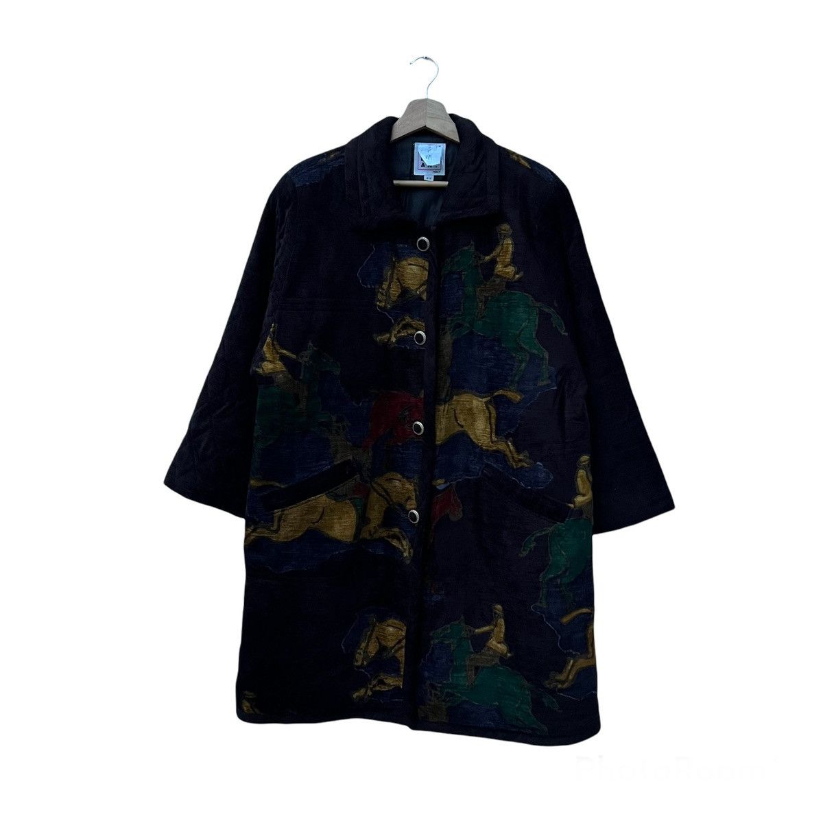 Art Comes First RARE EMBROIDERED LONG JACKET BIG LOGO INSPIRED BY HERMES Size US L / EU 52-54 / 3 - 1 Thumbnail
