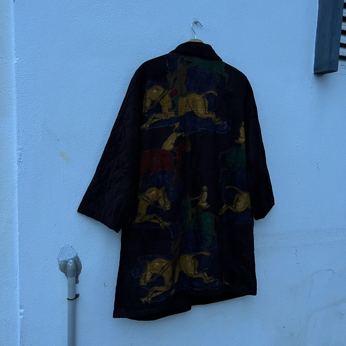Art Comes First RARE EMBROIDERED LONG JACKET BIG LOGO INSPIRED BY HERMES Size US L / EU 52-54 / 3 - 9 Thumbnail