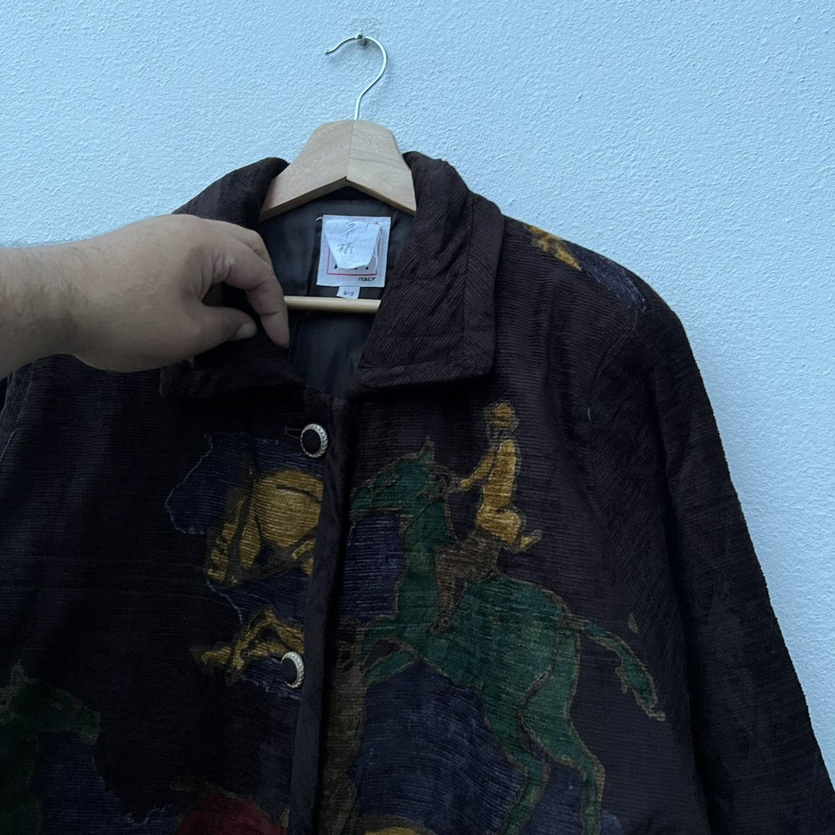 Art Comes First RARE EMBROIDERED LONG JACKET BIG LOGO INSPIRED BY HERMES Size US L / EU 52-54 / 3 - 6 Thumbnail