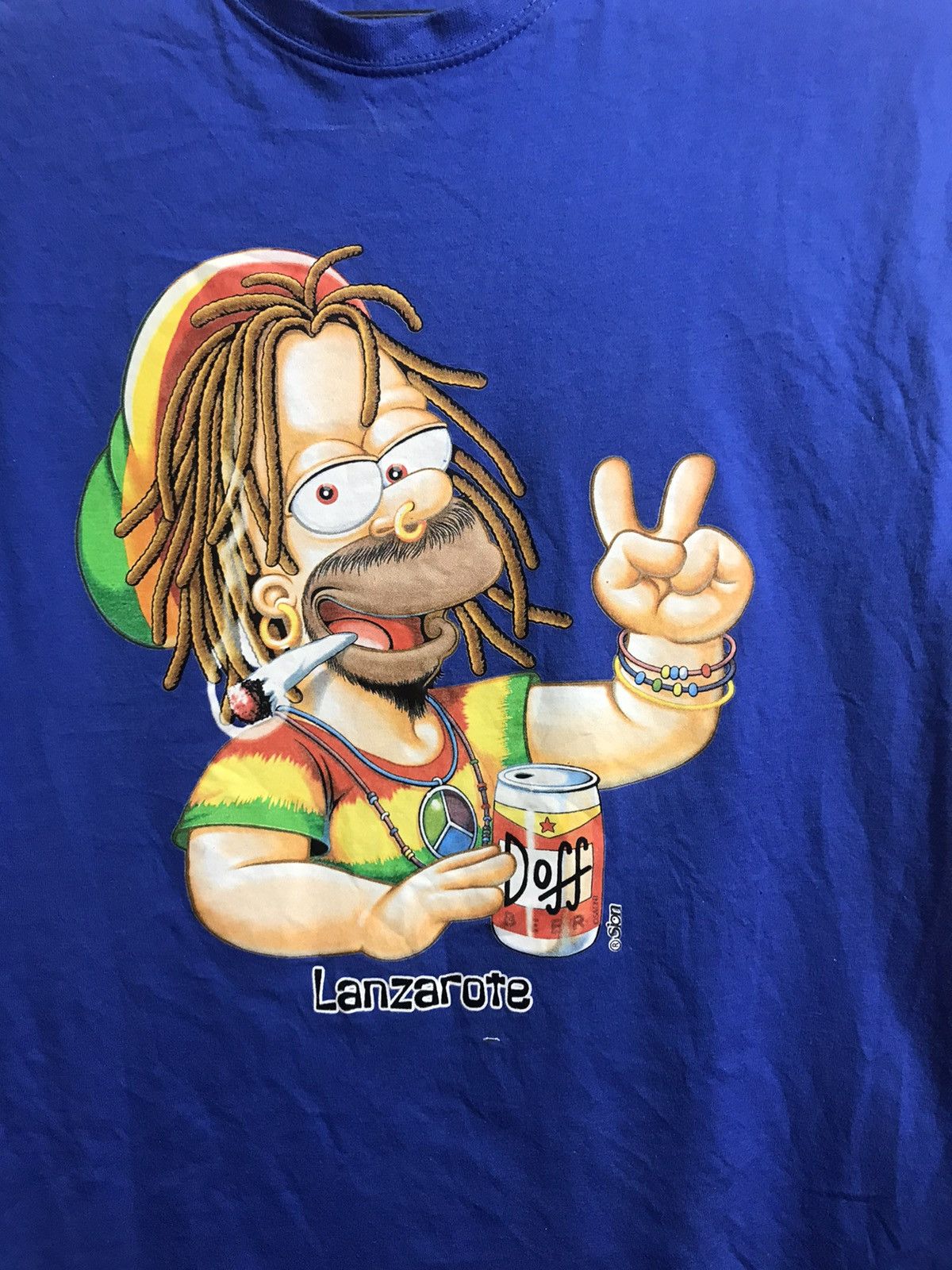Cartoon Network × The Simpsons × Vintage Vintage The Simpsons Homer rasta streetwear tee Size US S / EU 44-46 / 1 - 3 Thumbnail