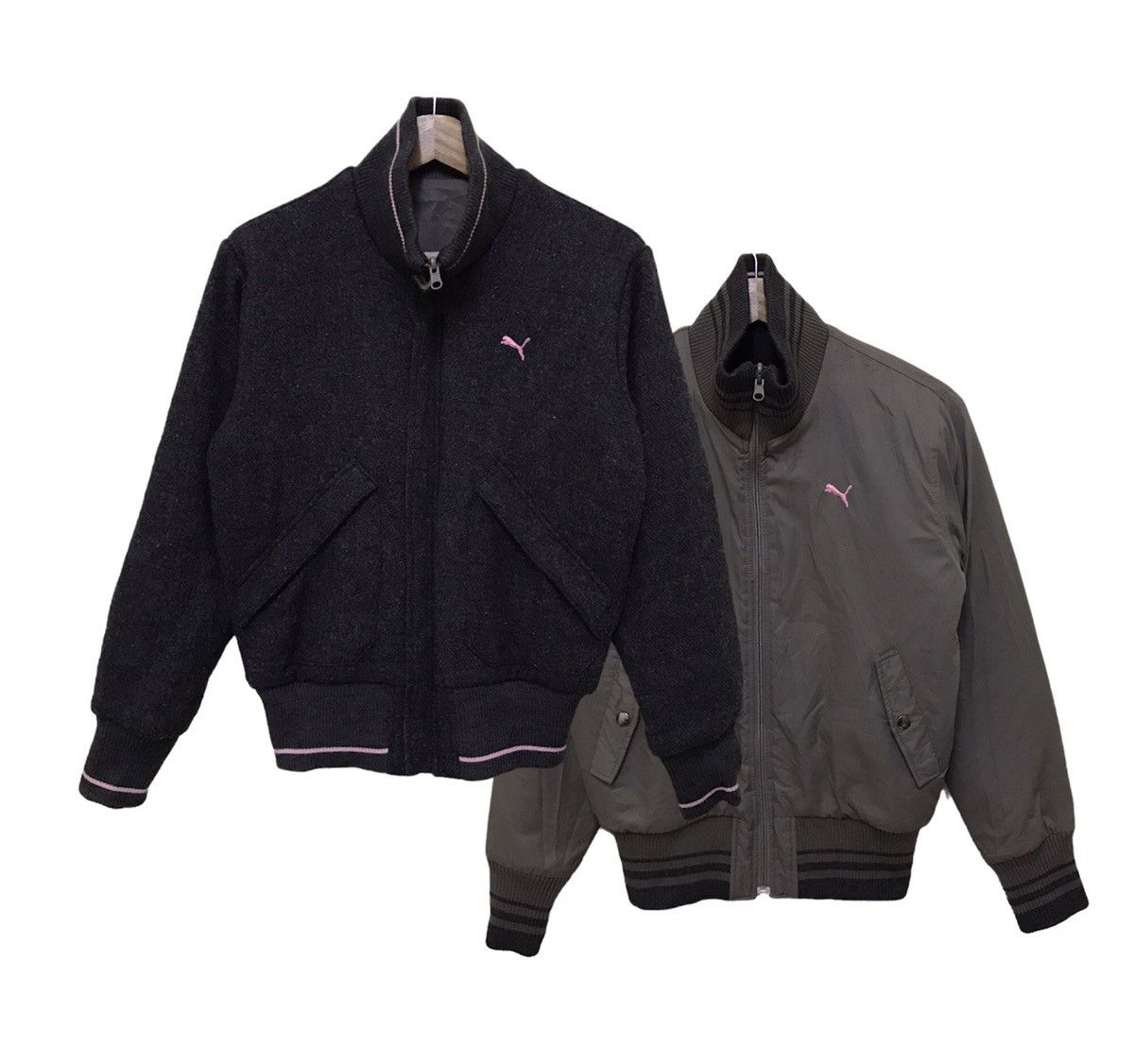 Japanese Brand × Puma Vintage Puma Reversible Wool Bomber Jacket Size US L / EU 52-54 / 3 - 1 Thumbnail