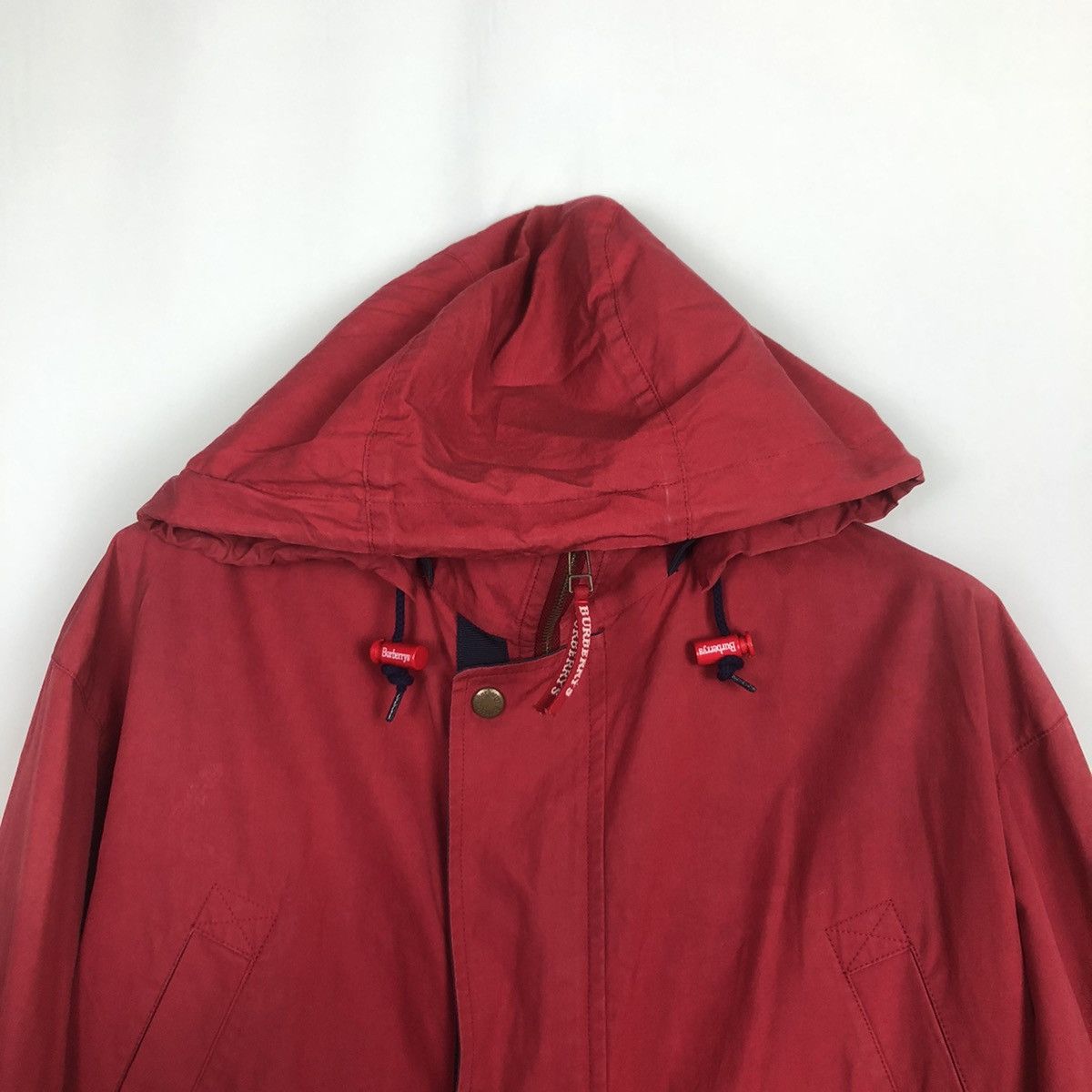 Burberry Vintage Burberrys Big Logo Jacket Rare Colour Red Size US L / EU 52-54 / 3 - 13 Thumbnail