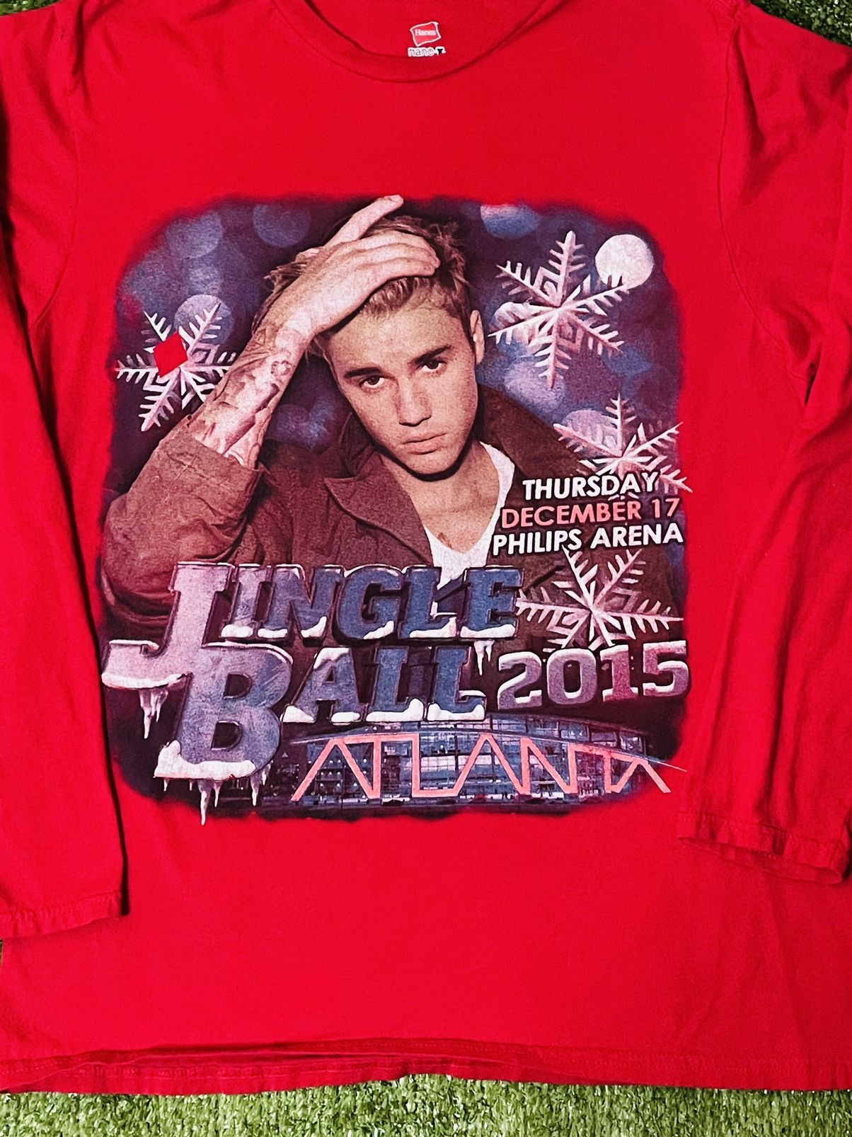 Band Tees × Justin Bieber Jingle Ball 2015 Justin Bieber Long Sleeve Double Sided M Size US M / EU 48-50 / 2 - 3 Thumbnail