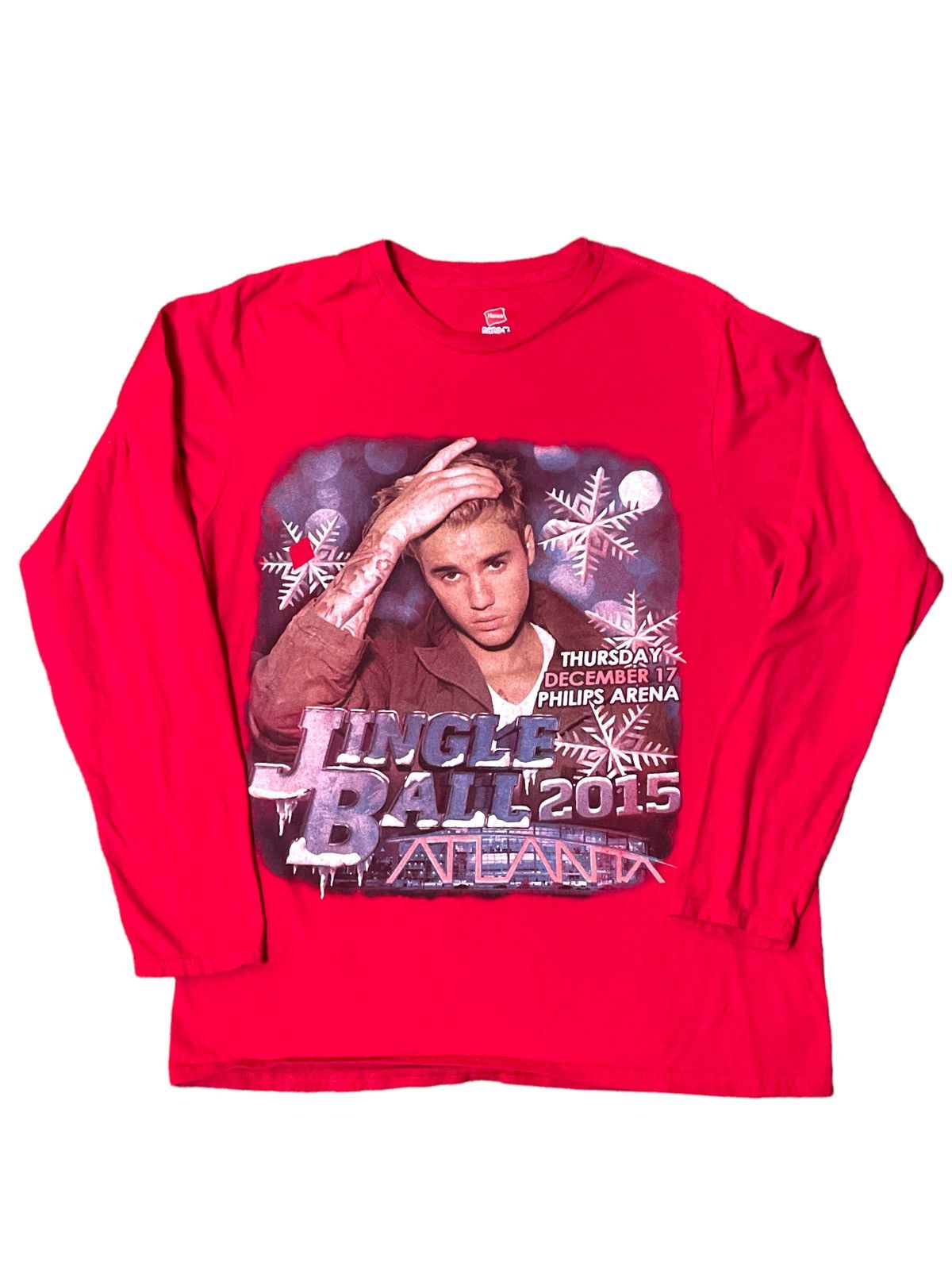Band Tees × Justin Bieber Jingle Ball 2015 Justin Bieber Long Sleeve Double Sided M Size US M / EU 48-50 / 2 - 1 Thumbnail