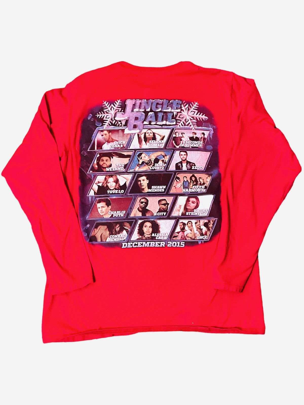 Band Tees × Justin Bieber Jingle Ball 2015 Justin Bieber Long Sleeve Double Sided M Size US M / EU 48-50 / 2 - 2 Thumbnail