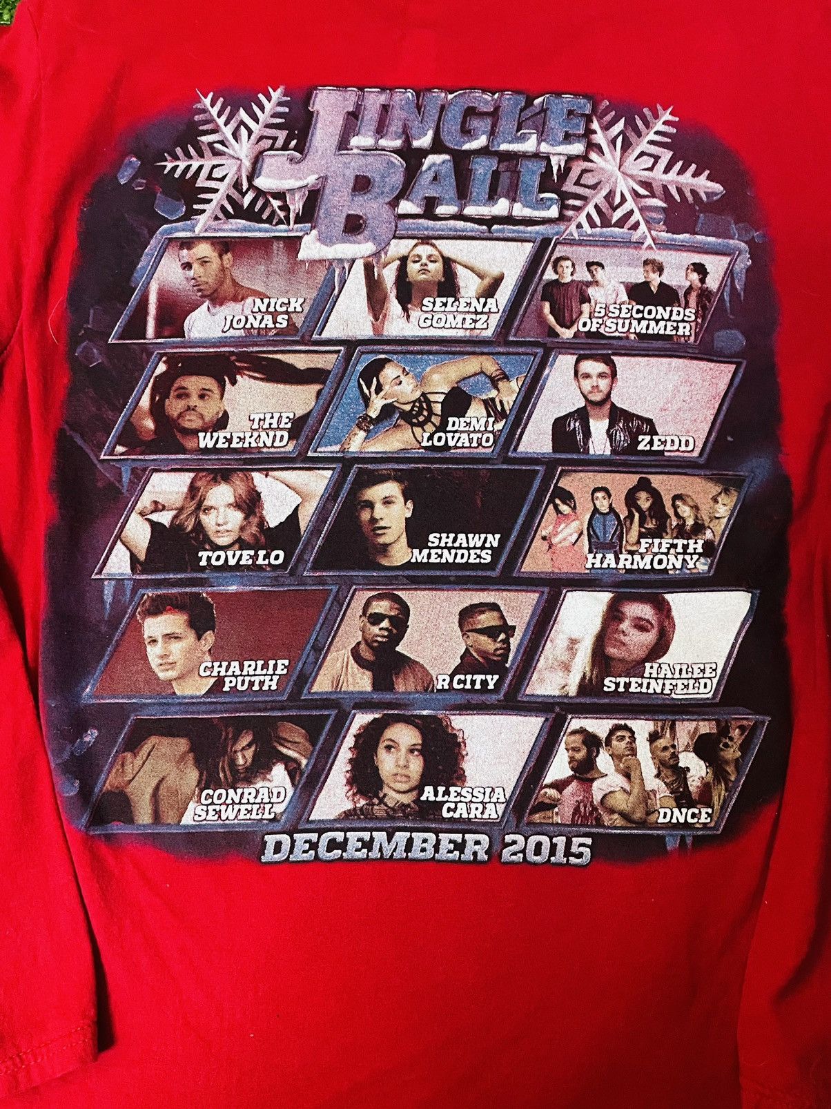 Band Tees × Justin Bieber Jingle Ball 2015 Justin Bieber Long Sleeve Double Sided M Size US M / EU 48-50 / 2 - 4 Thumbnail