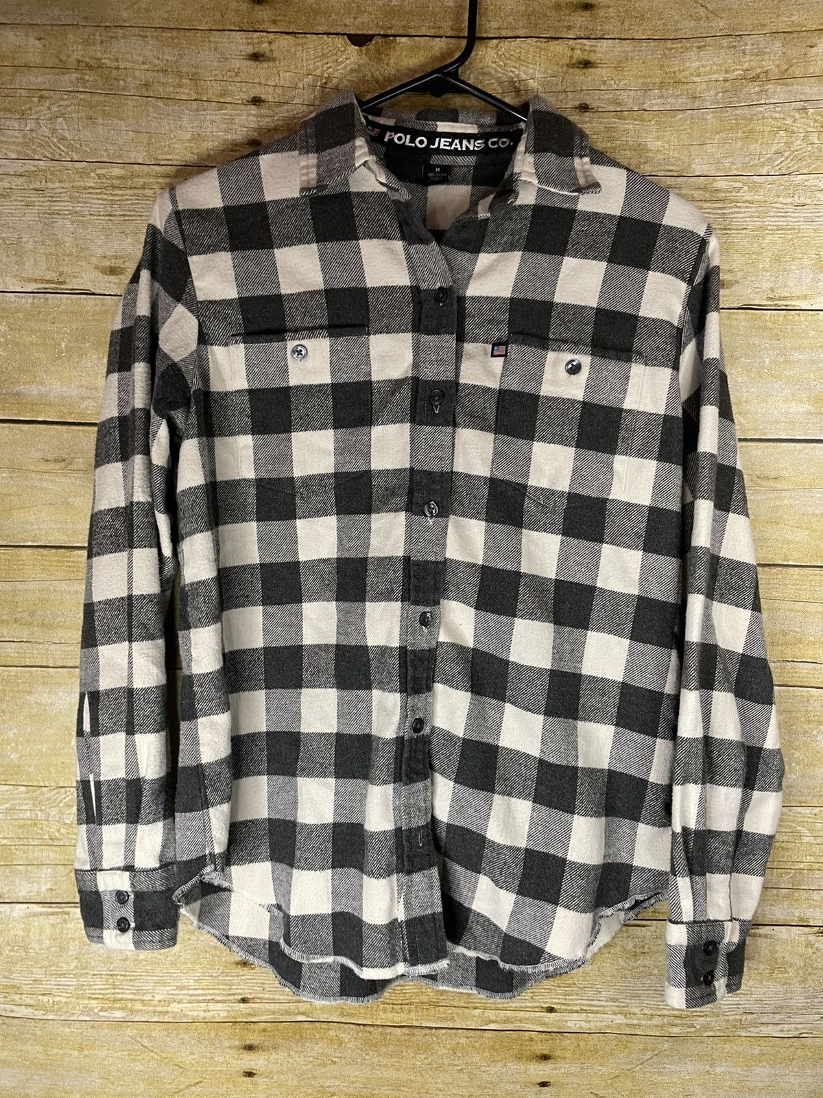 Polo Ralph Lauren × Vintage Vintage Polo Jeans Flannel Button Up Shirt Size M Size US M / EU 48-50 / 2 - 2 Thumbnail