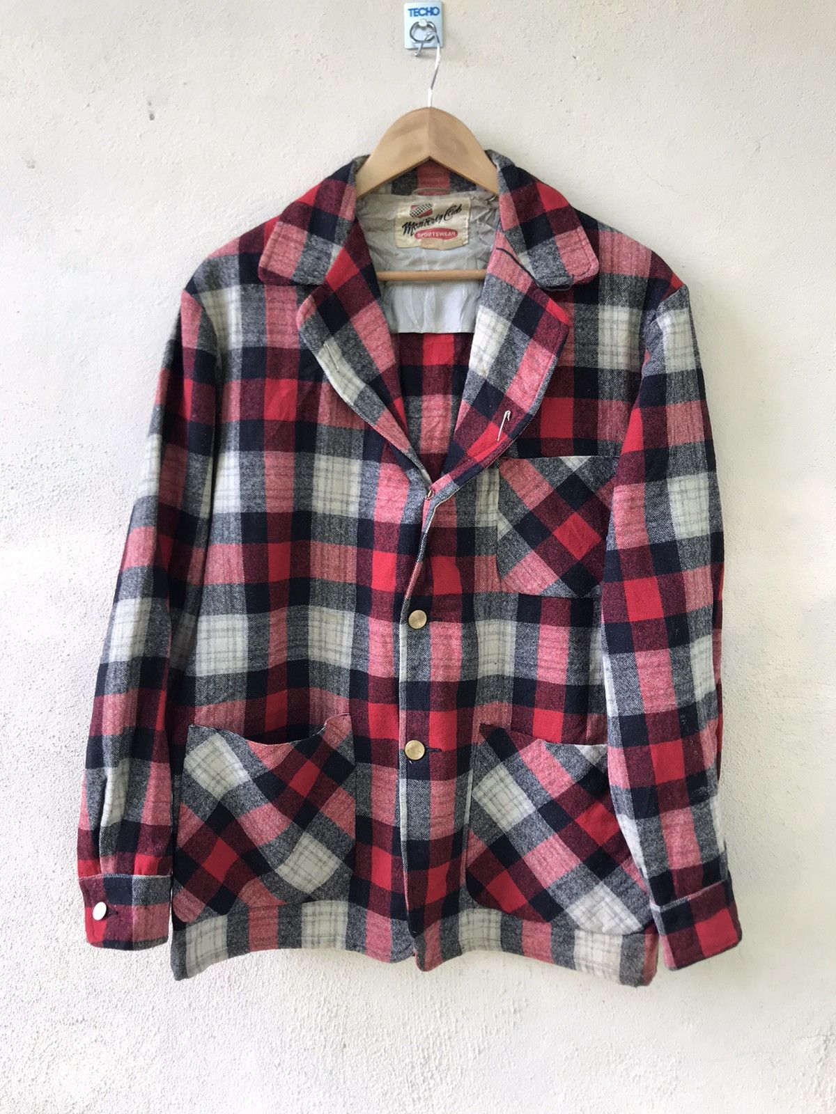 Japanese Brand Vintage 70s Monterey Club Flannel wools cardigan Size US M / EU 48-50 / 2 - 1 Thumbnail