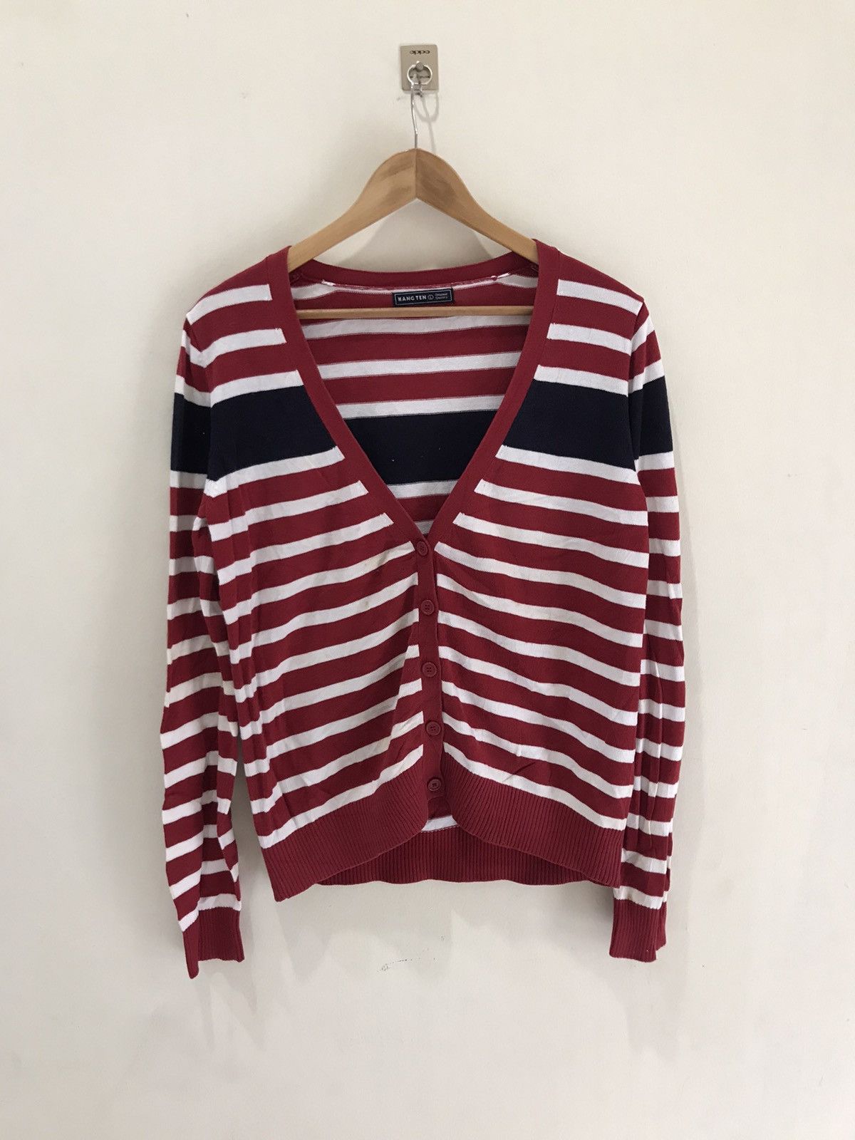 Hang Ten Vintage hang Ten Stripes Cardigan Size US M / EU 48-50 / 2 - 1 Thumbnail