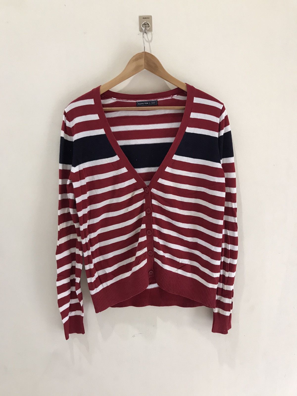 Vintage Vintage hang Ten Stripes Cardigan | Grailed