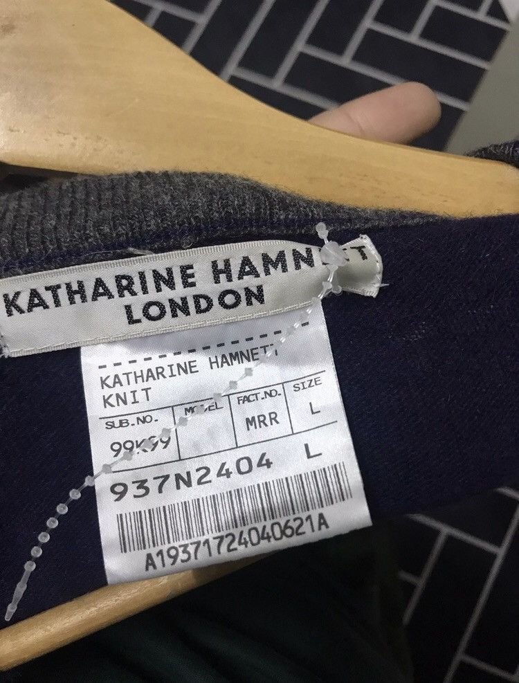 Designer Vintage Katharine Hamnett striped knit Wools Cardigan Size US M / EU 48-50 / 2 - 5 Thumbnail