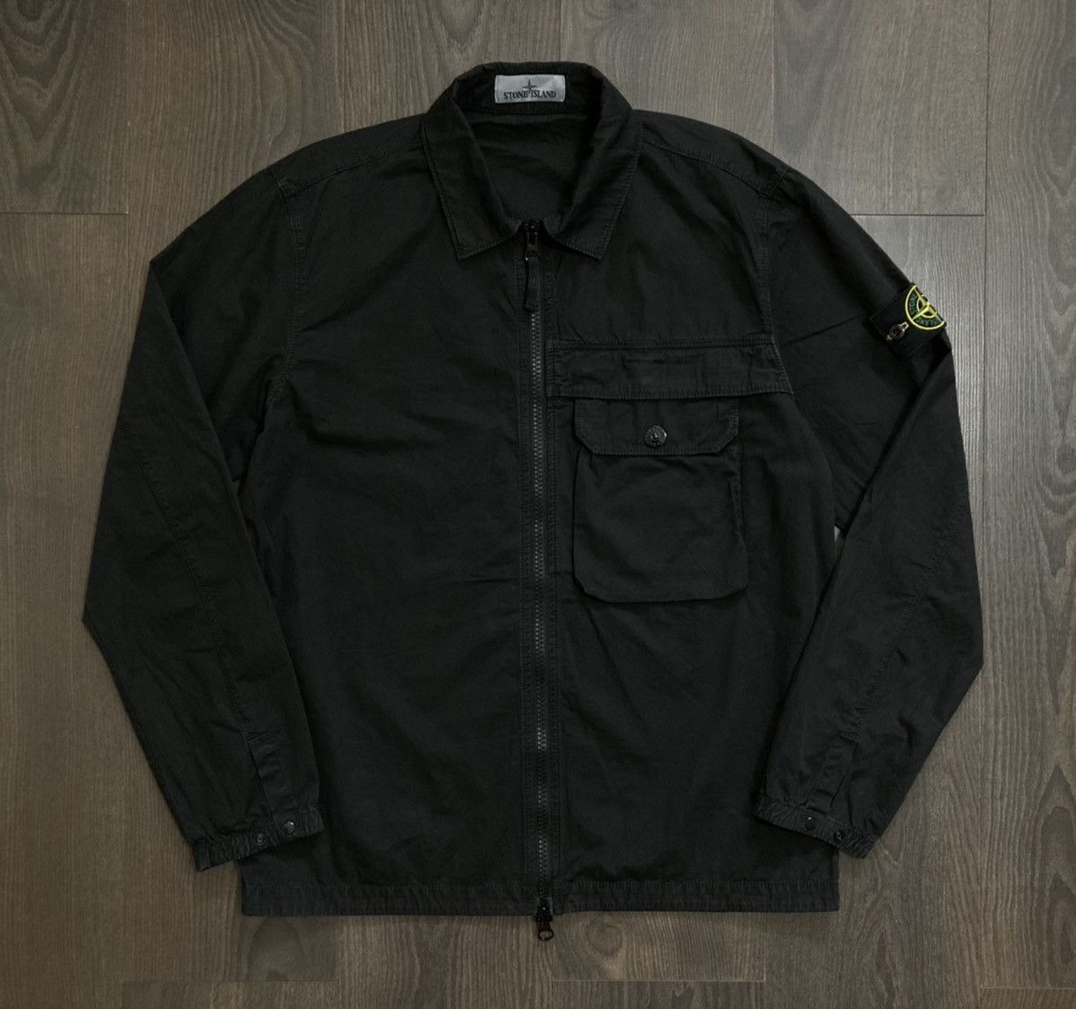 Stone Island STONE ISLAND Garment Dyed Badge Zip Jacket FW20/21 NEW Size US L / EU 52-54 / 3 - 5 Thumbnail