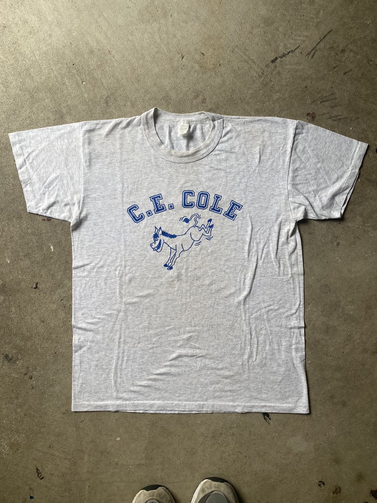 Vintage Vintage 1980s Colt highschool Spellout tee Size US XL / EU 56 / 4 - 1 Thumbnail