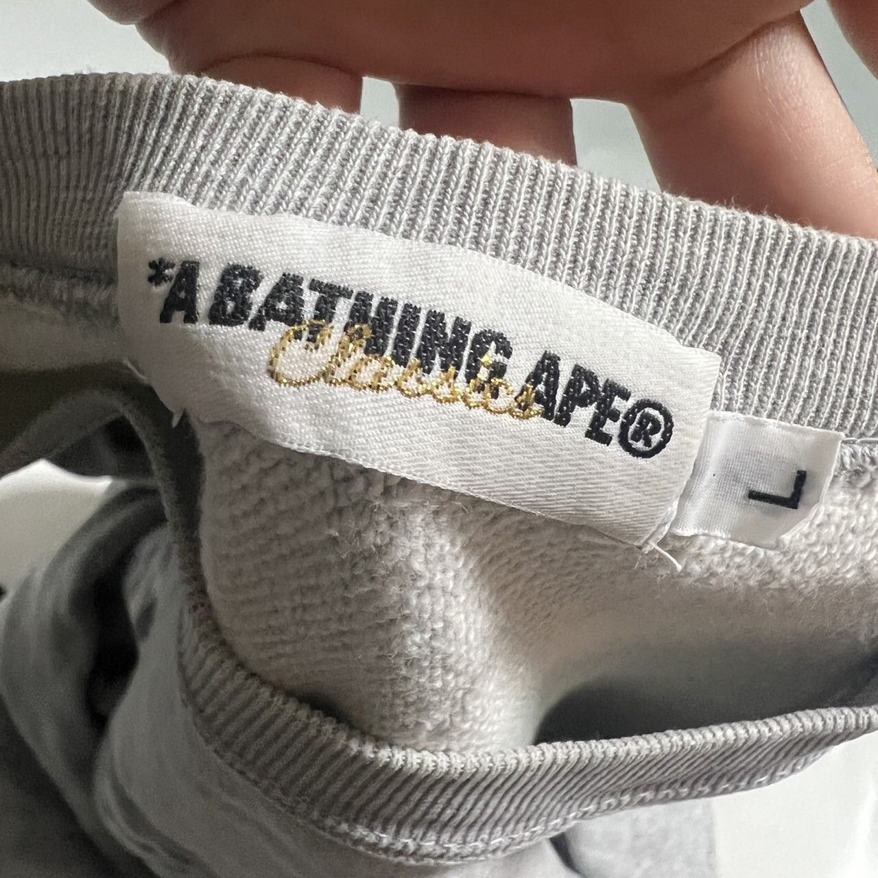 Bape BAPE APE HEAD crewneck sweat gray Size US L / EU 52-54 / 3 - 3 Thumbnail