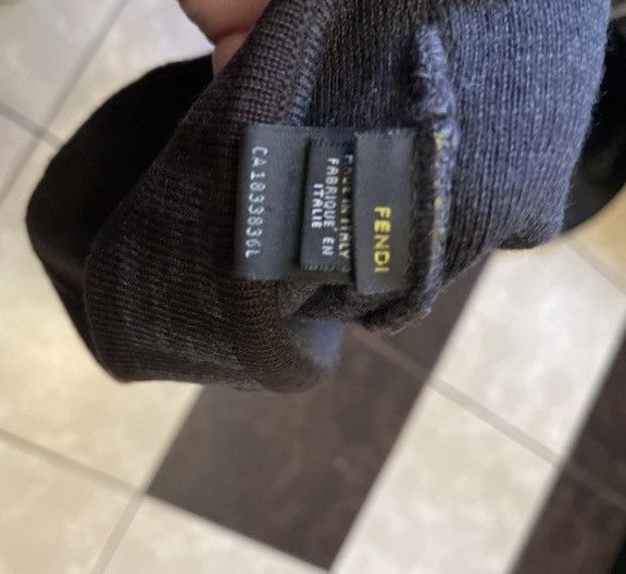 Fendi FENDI Authentic Monogram Wool beanie hat Size ONE SIZE - 4 Thumbnail