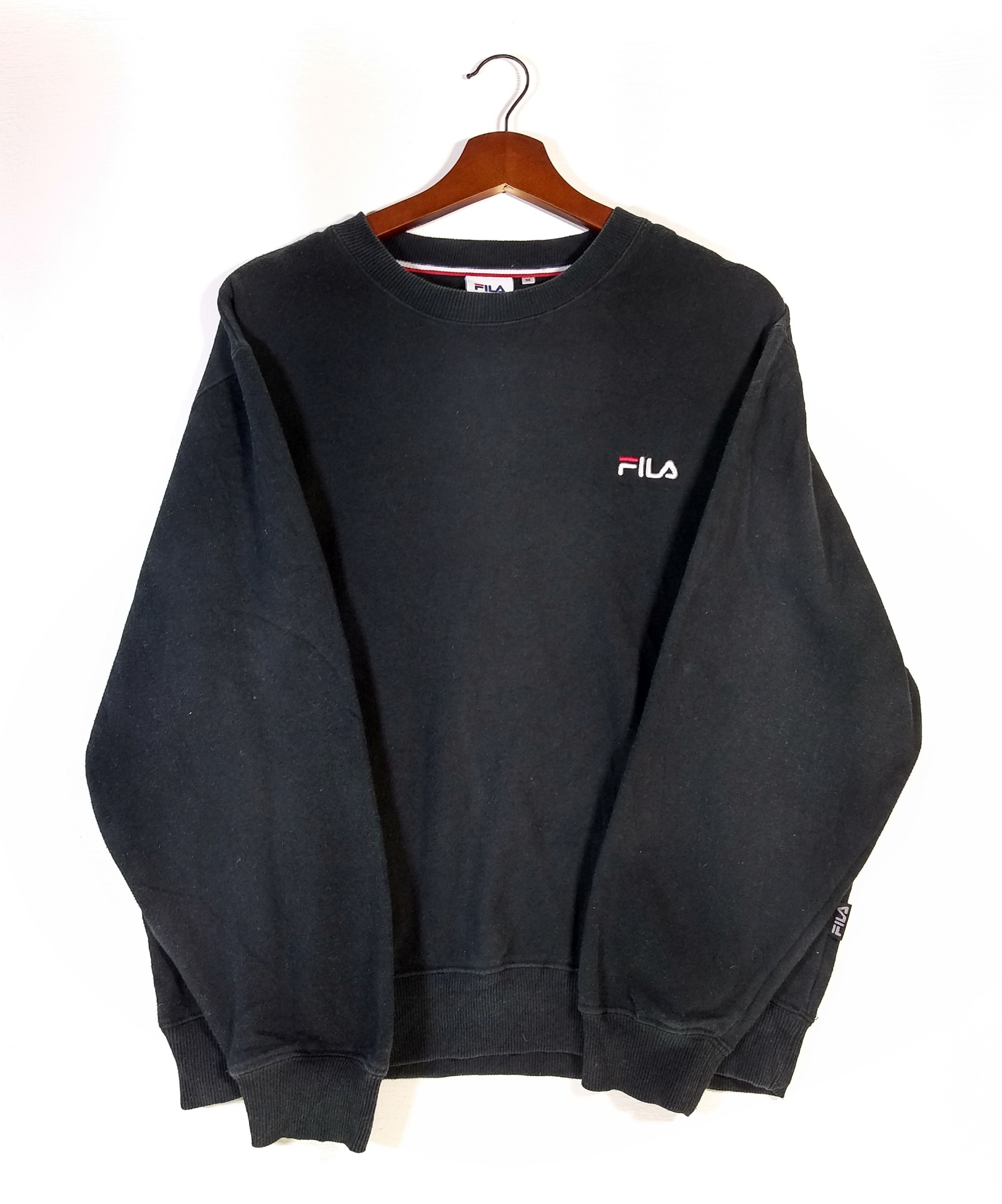 Fila × Vintage VINTAGE FILA SWEATSHIRT/SIZE M/BLACK COLOUR Size US M / EU 48-50 / 2 - 2 Thumbnail