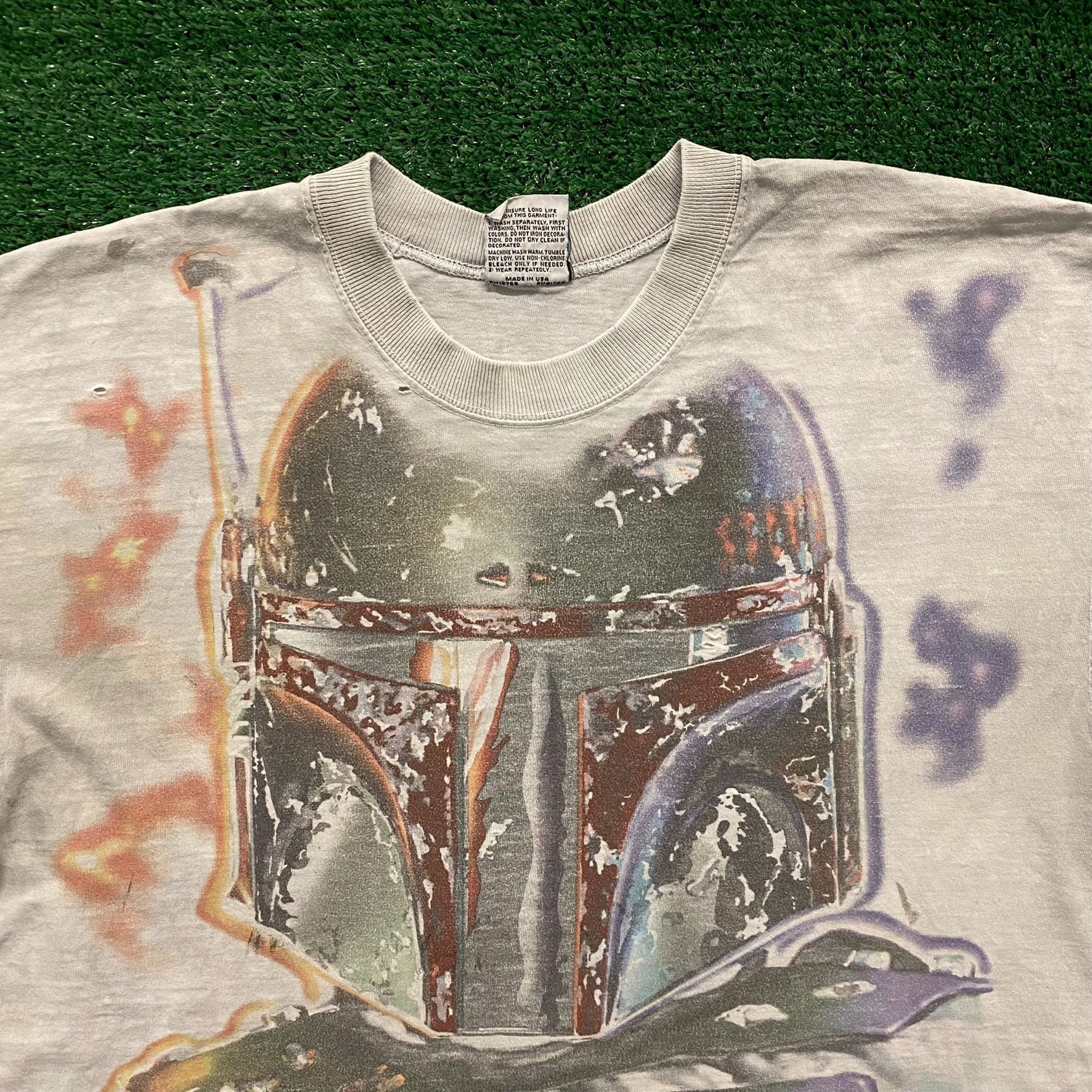Liquid Blue Crazy Vintage 90s Liquid Blue Star Wars Boba Fett T-Shirt Size US XL / EU 56 / 4 - 2 Thumbnail
