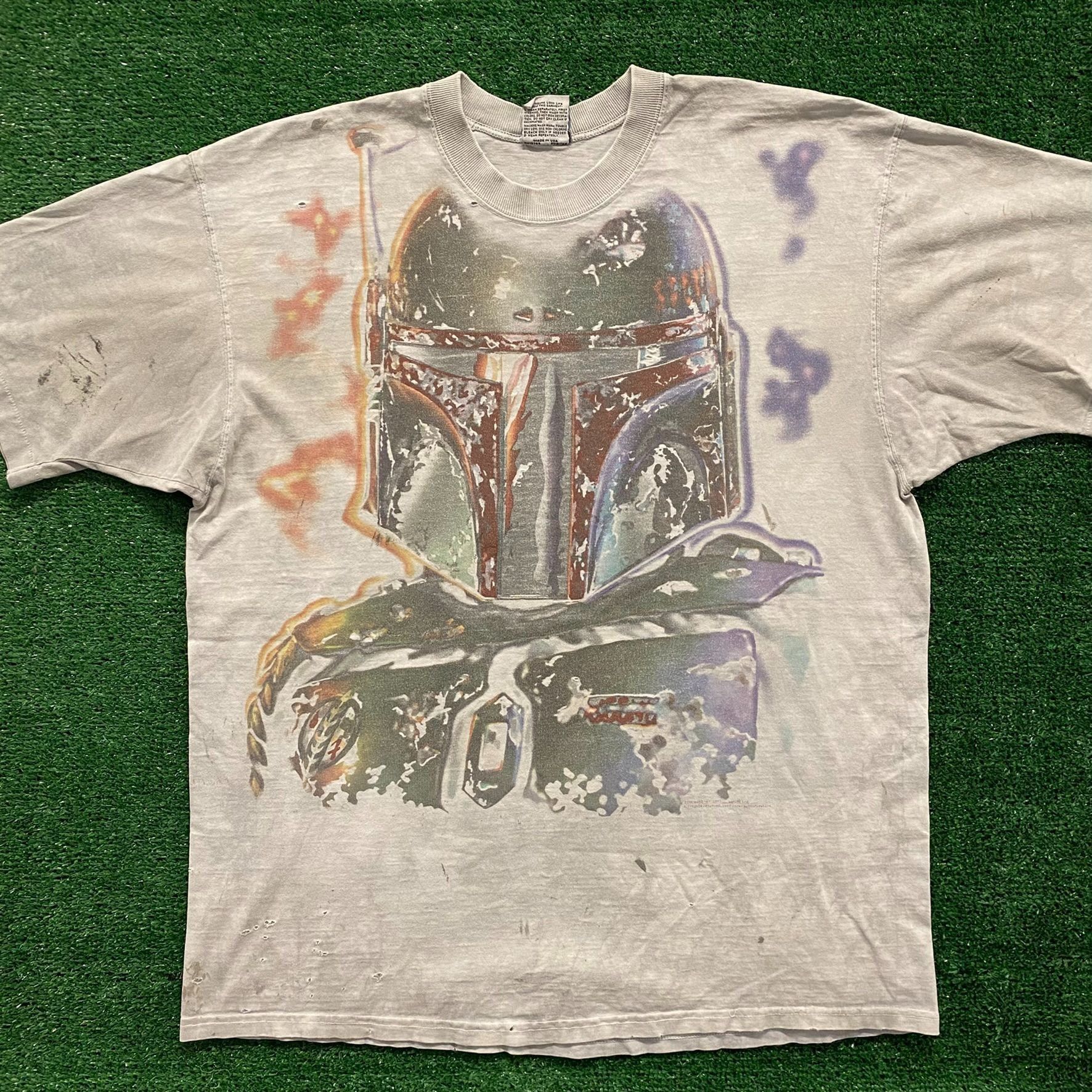 Vintage 90s Liquid Blue Boba Fett on sale Tee