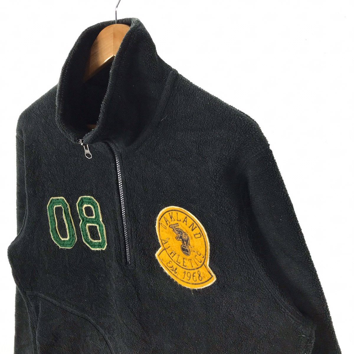 MLB Oakland Athletics Half Zipper Fleece Sweatshirt Jacket Size US L / EU 52-54 / 3 - 5 Thumbnail