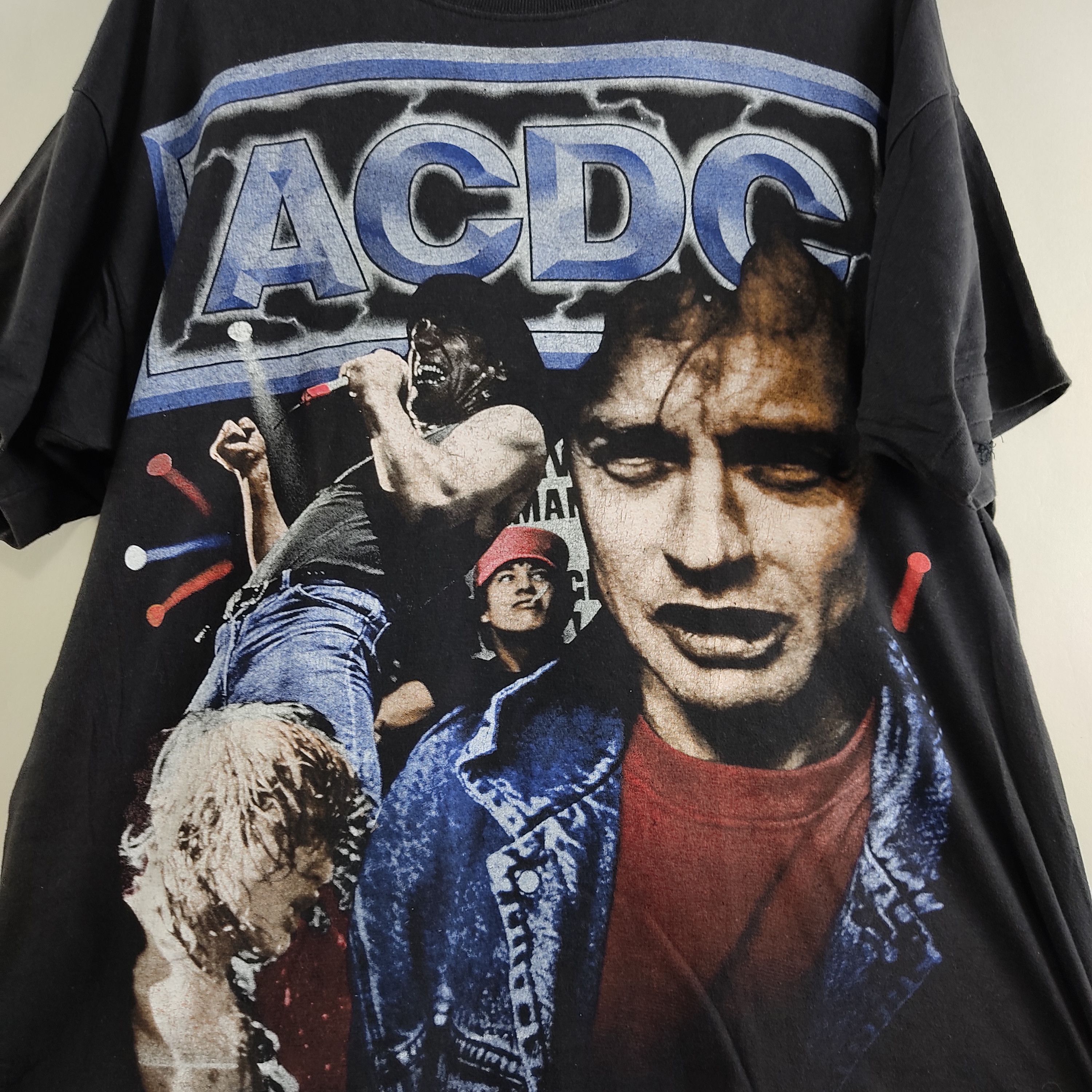 AC/DC × Band Tees × Vintage 90's ACDC All Over Print Size US XL / EU 56 / 4 - 2 Thumbnail