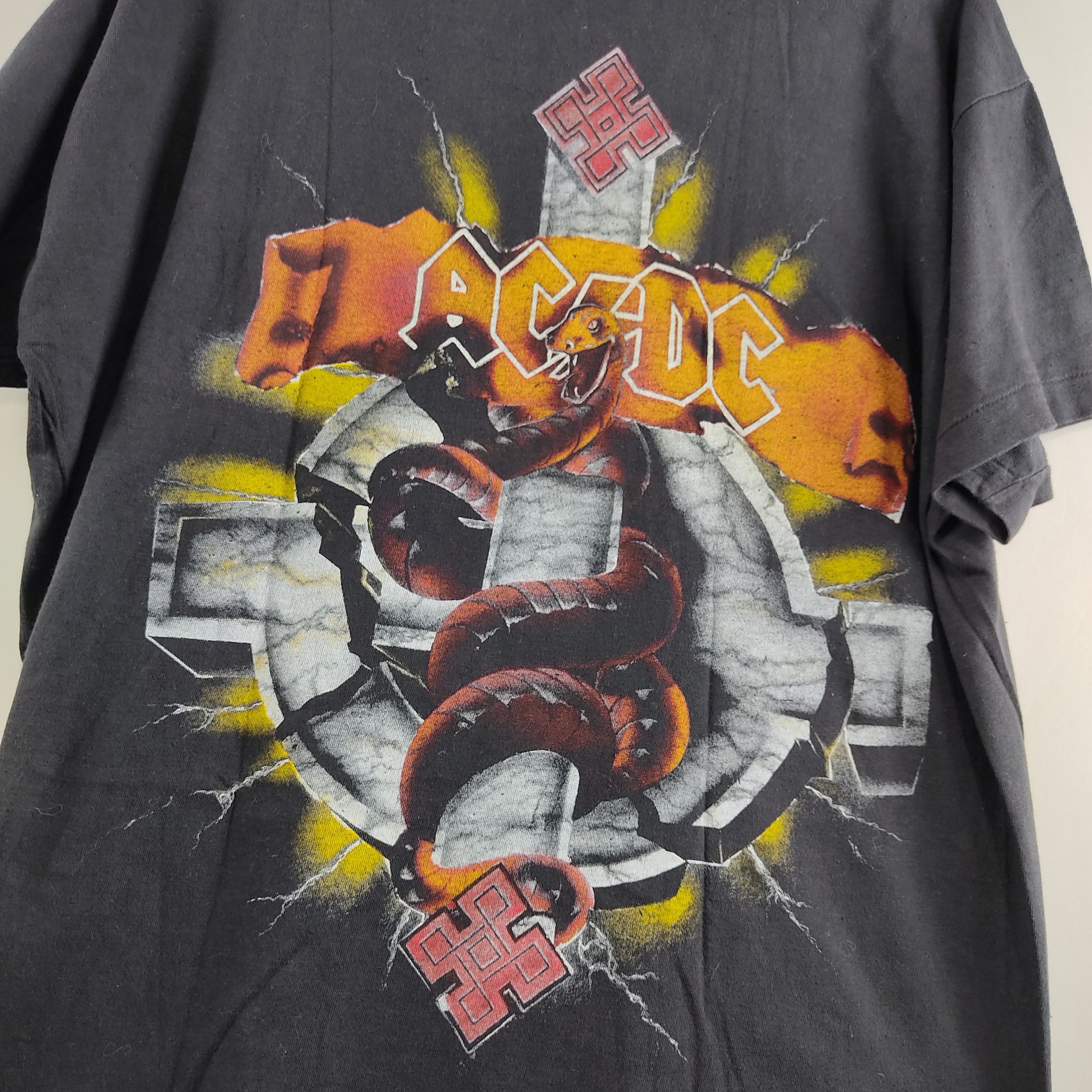 AC/DC × Band Tees × Vintage 90's ACDC All Over Print Size US XL / EU 56 / 4 - 5 Thumbnail
