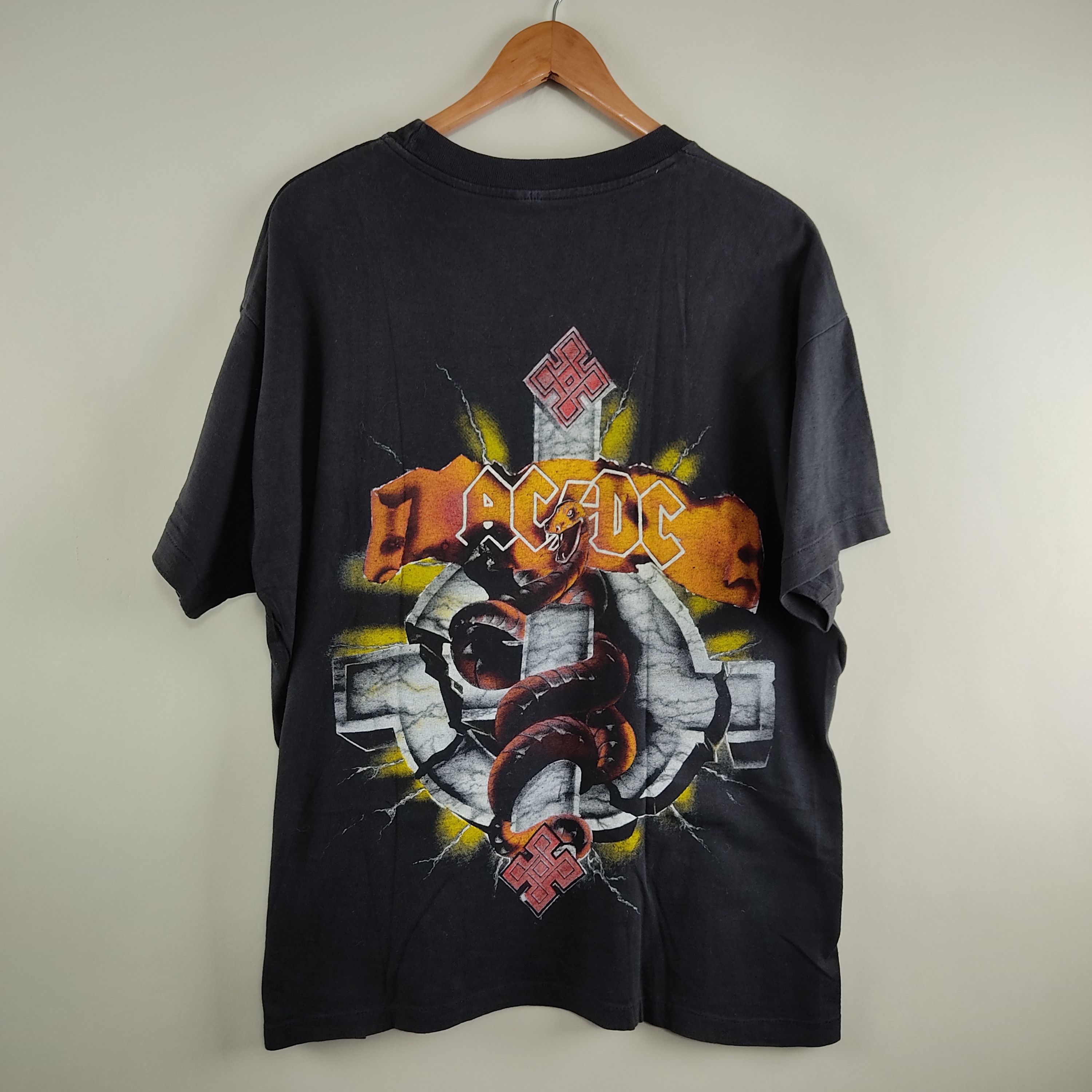 AC/DC × Band Tees × Vintage 90's ACDC All Over Print Size US XL / EU 56 / 4 - 4 Thumbnail