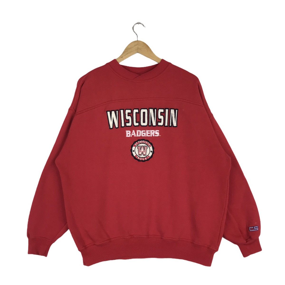 Vintage Vintage 90s Wisconsin Badgers Sweatshirt Pullover Size US L / EU 52-54 / 3 - 1 Thumbnail